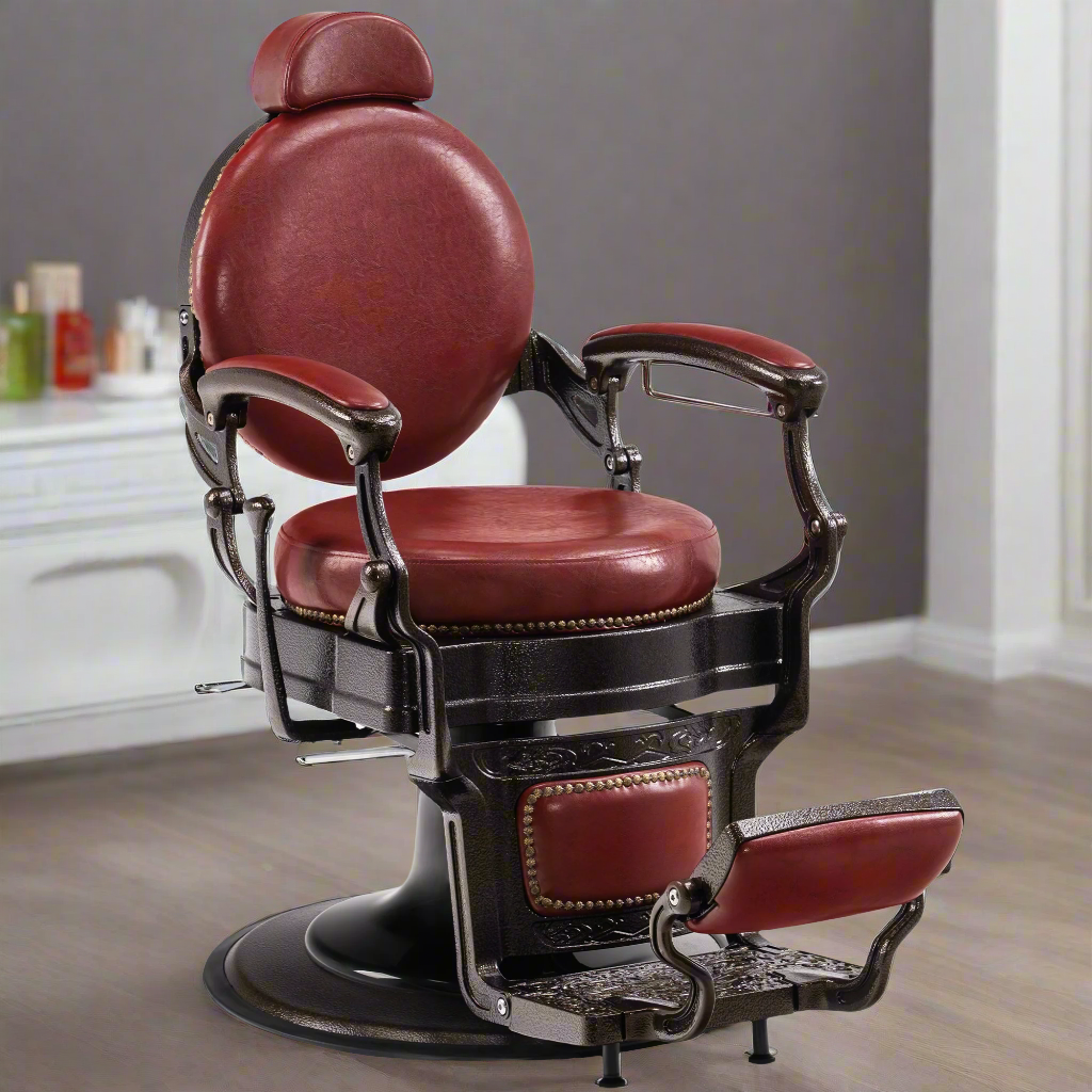 BarberPub Vintage Barber Chair, All Purpose Reclining Salon Chair for Barbershop 9201