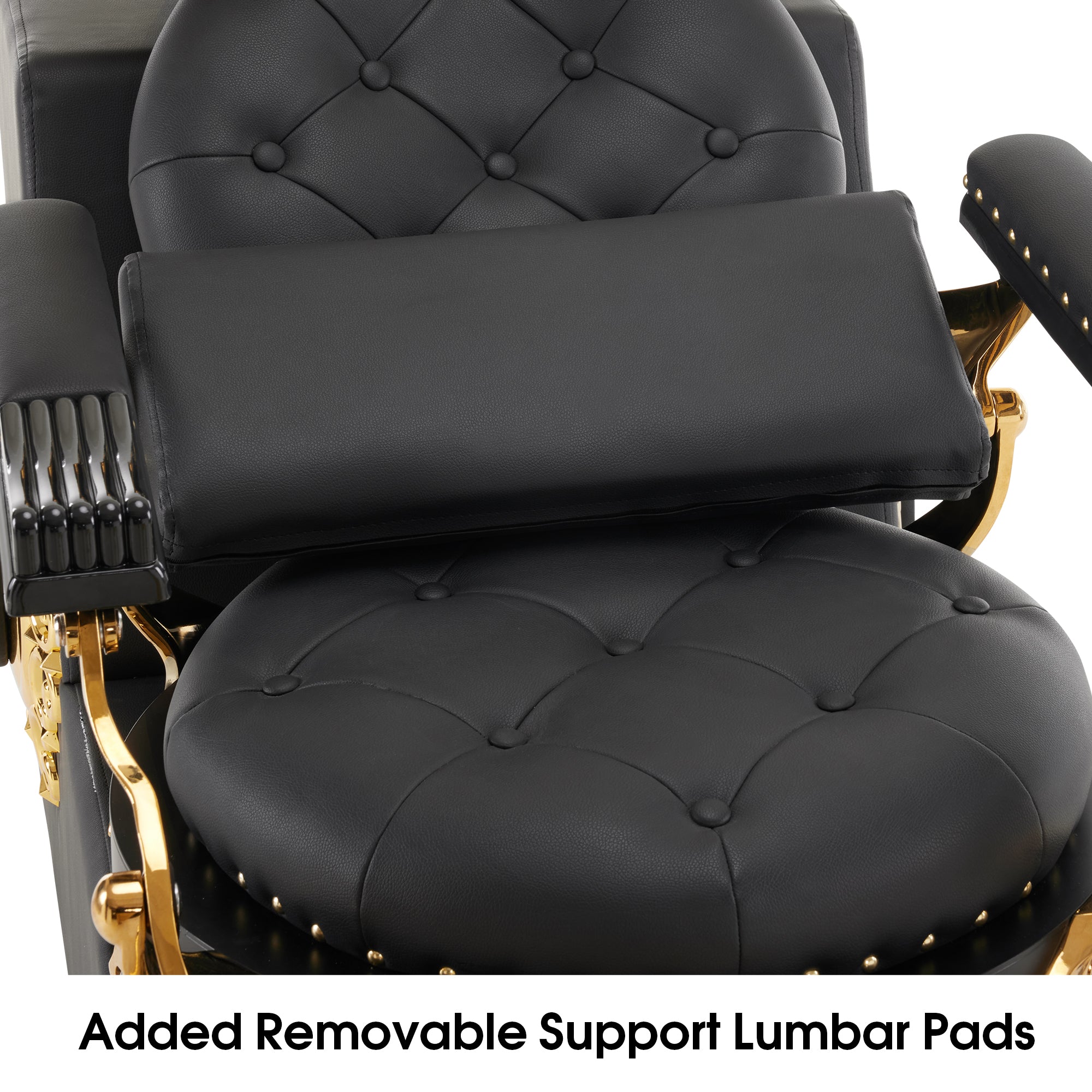 BarberPub Backwash Shampoo Station Chair, Ceramic Hair Wash Bowl Retro 8610