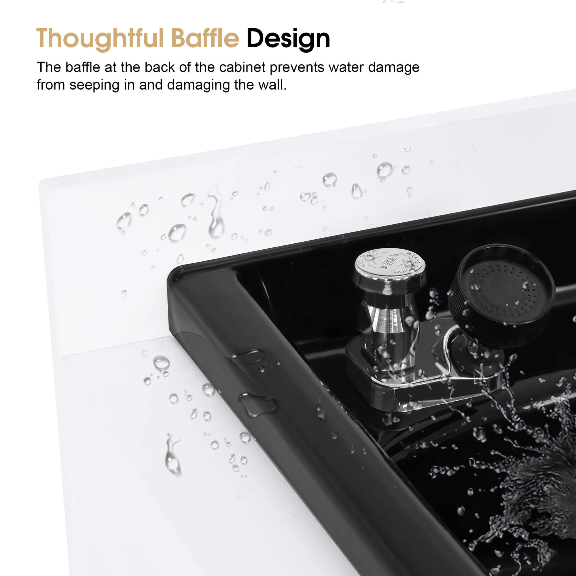 Barber Textured Embossed Storage Shampoo Station, Hair Salon Shampoo Backwash Equipment 7131