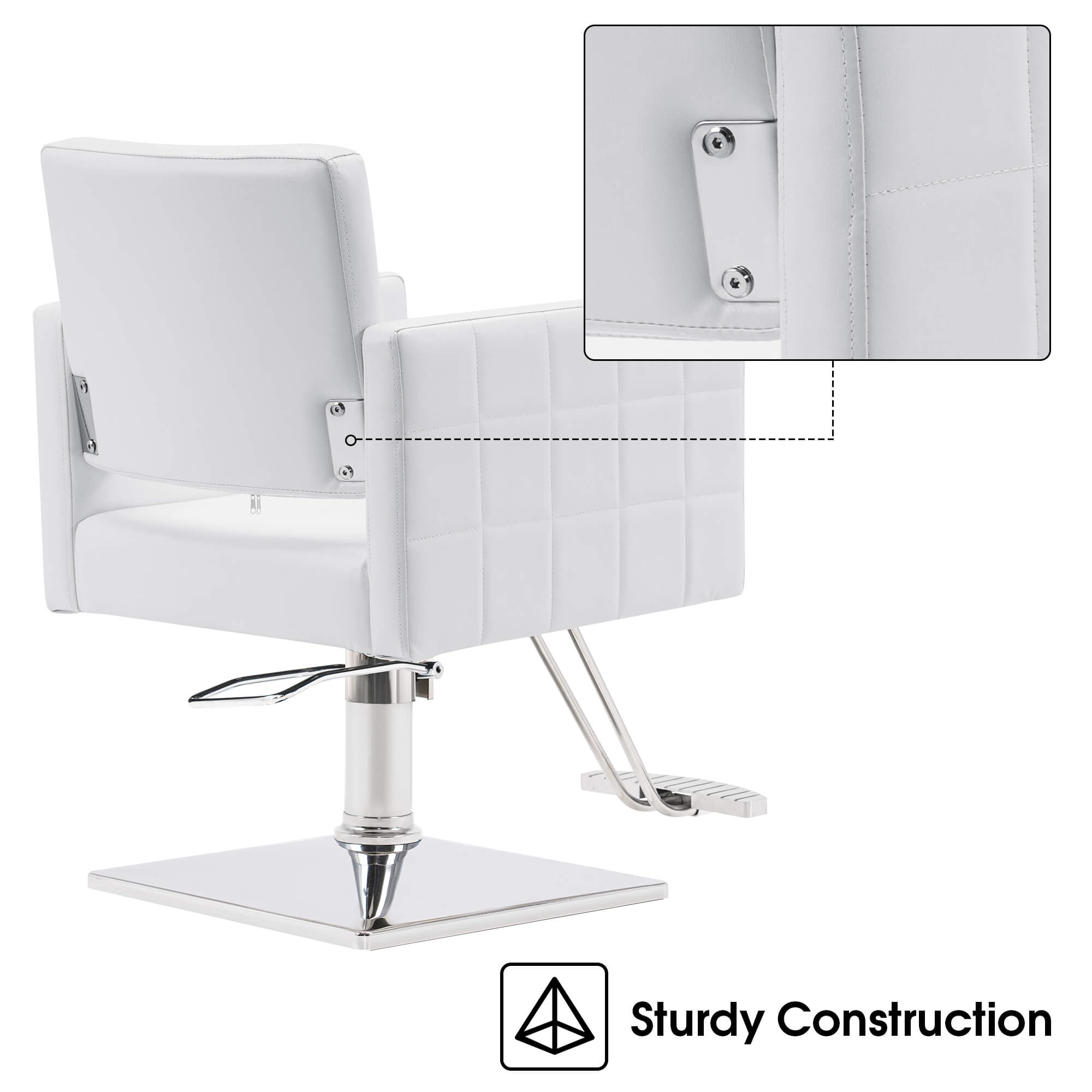 Salon Chair 8821 & Anti-Fatigue Mat 0040 Set - Professional Hydraulic Salon Chair with Ergonomic 0.5" Thick Salon Mat