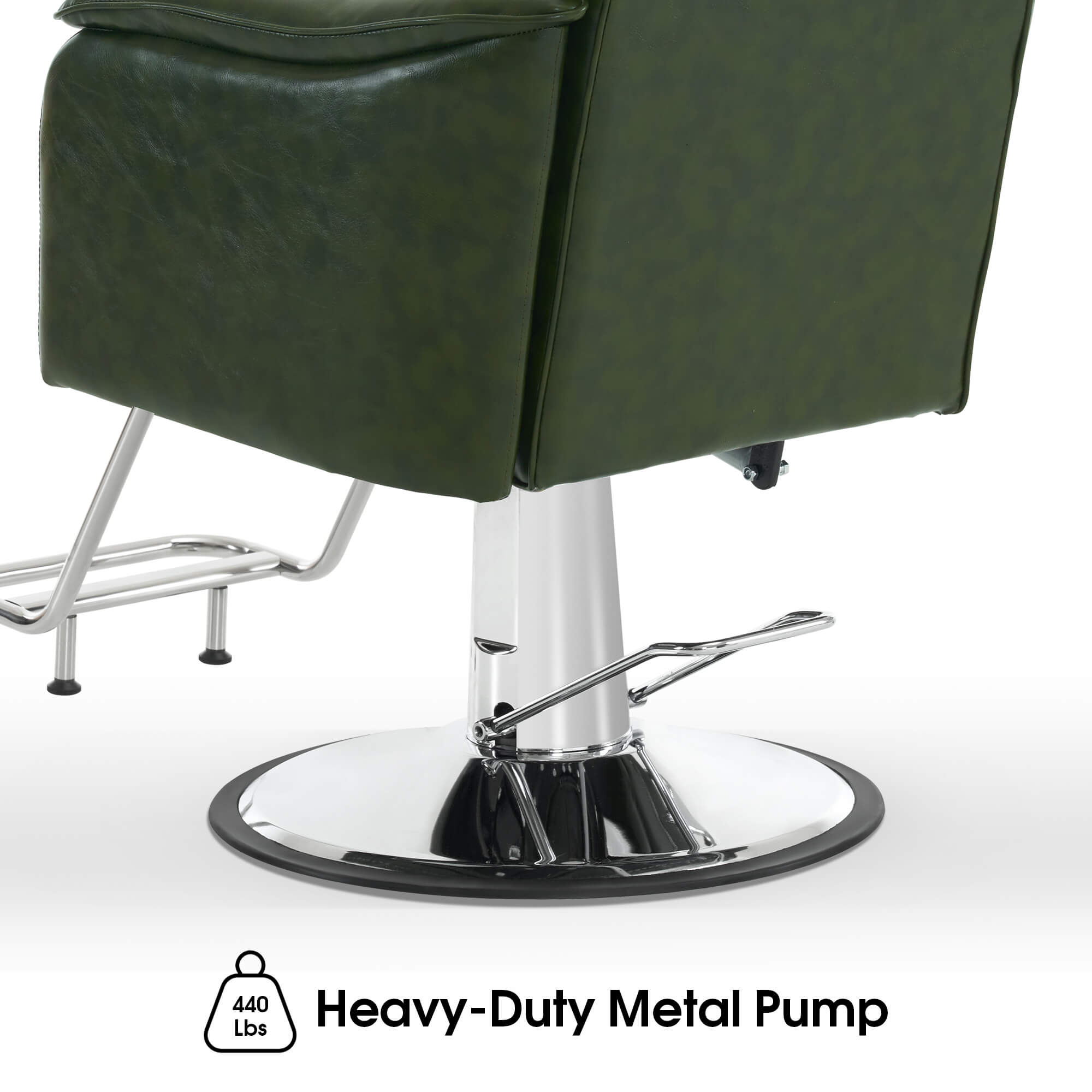 Barber Chair 9182 & Anti-Fatigue Mat 0020 Set - Reclining Hydraulic Barber Chair with 1/2" Thick Salon Mat, Ideal for Barbers & Stylists