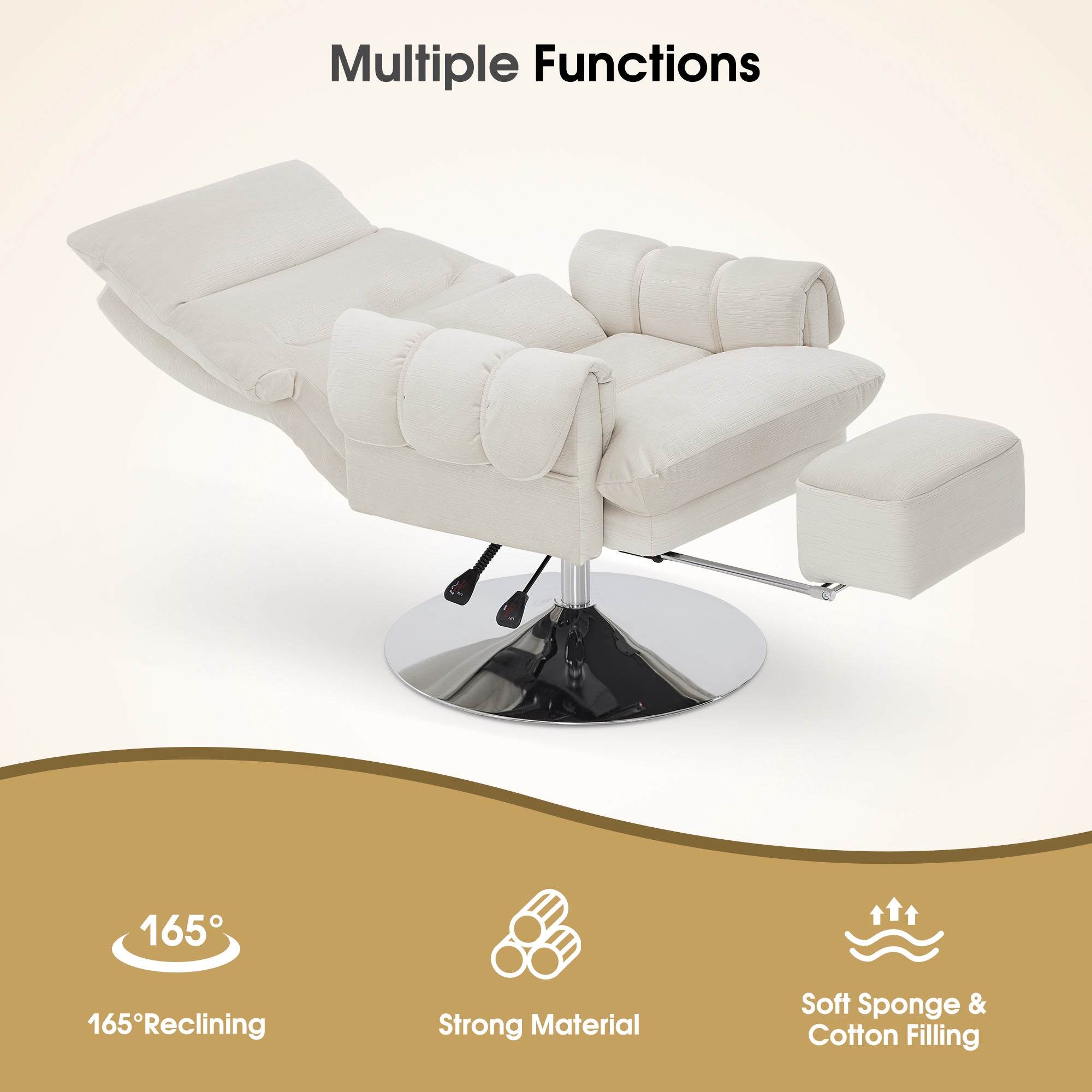 BarberPub Beauty Salon Chair, Adjustable Height, Reclining Esthetician Chair for Facial, Eyelash Extension, Tattoo – Model 8105/8129