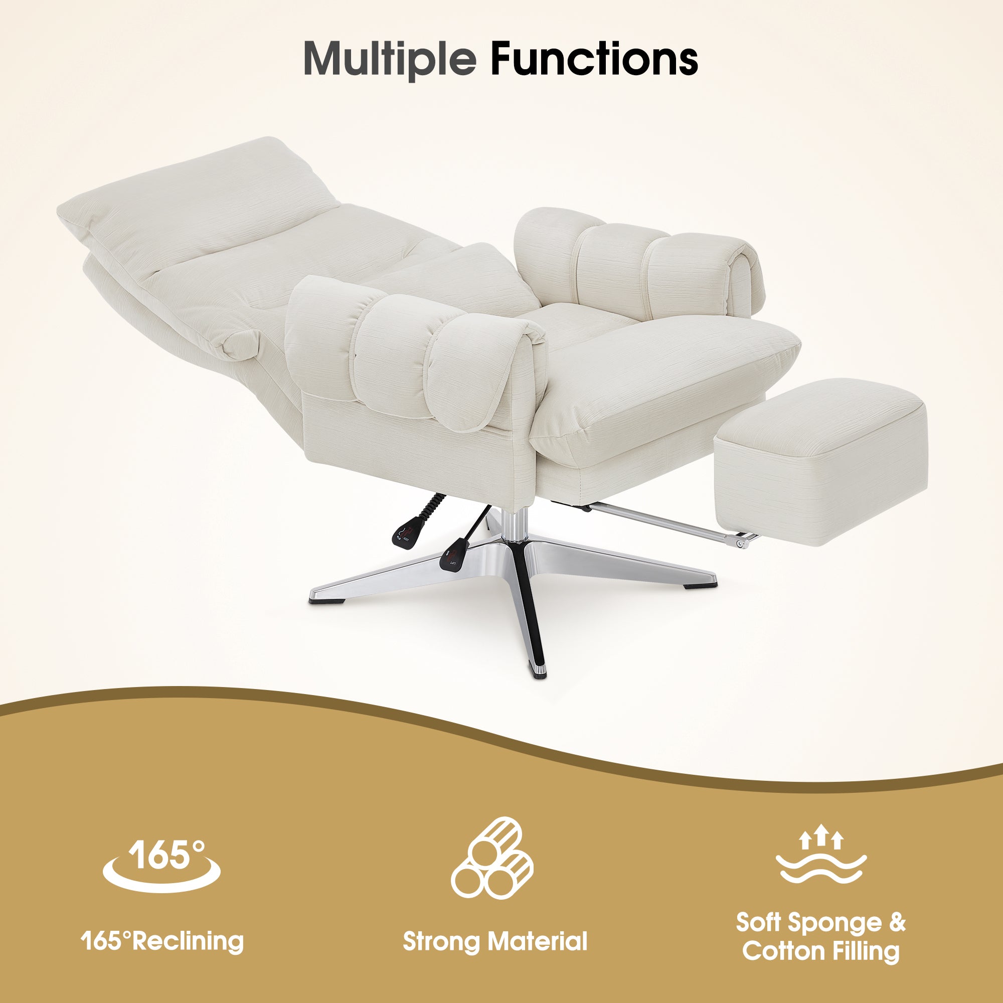 BarberPub Beauty Salon Chair, Adjustable Height, Reclining Esthetician Chair for Facial, Eyelash Extension, Tattoo – Model 8105/8129