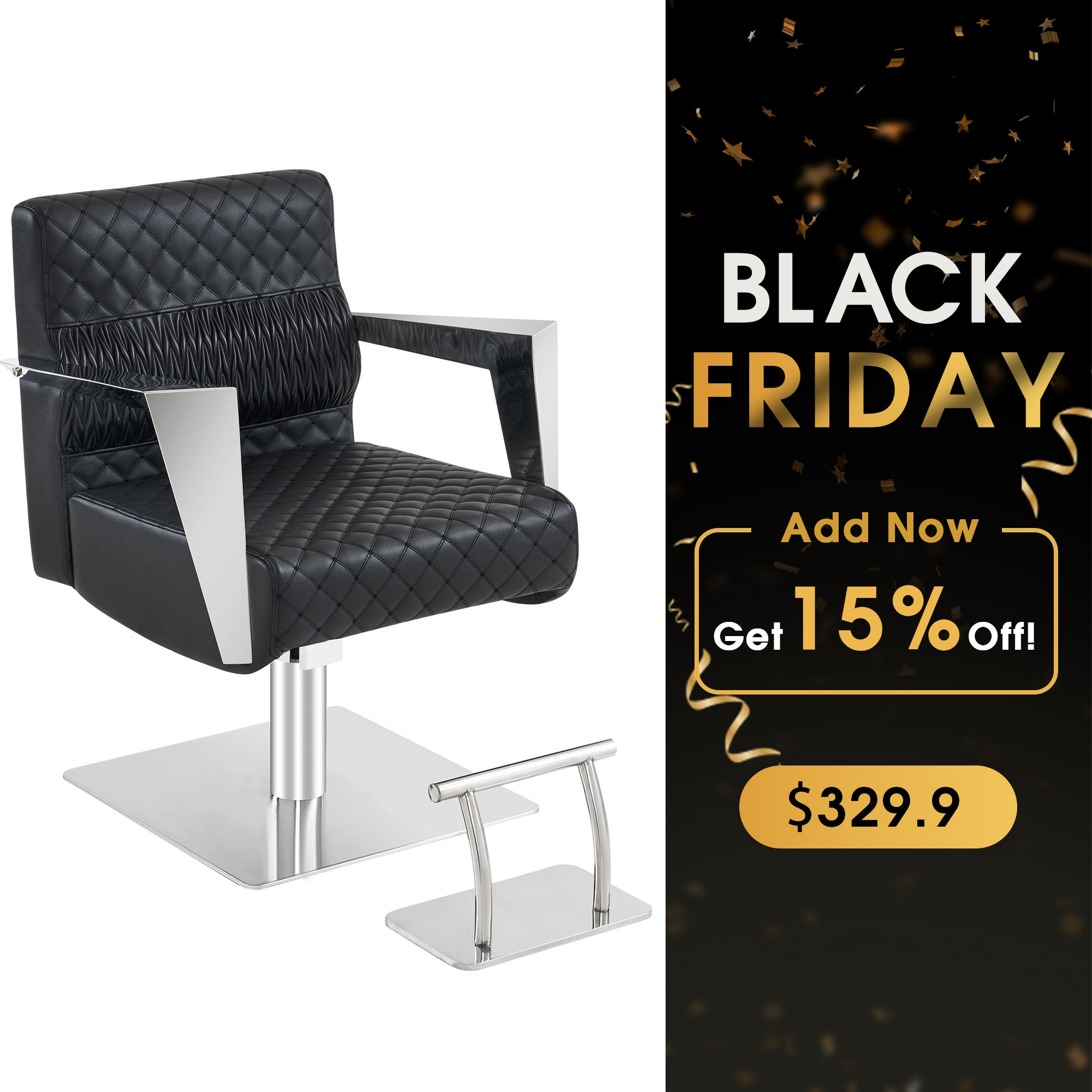 BarberPub Salon Chair, 440Lbs Hydraulic Pump Styling Chair for Barbershop 8630