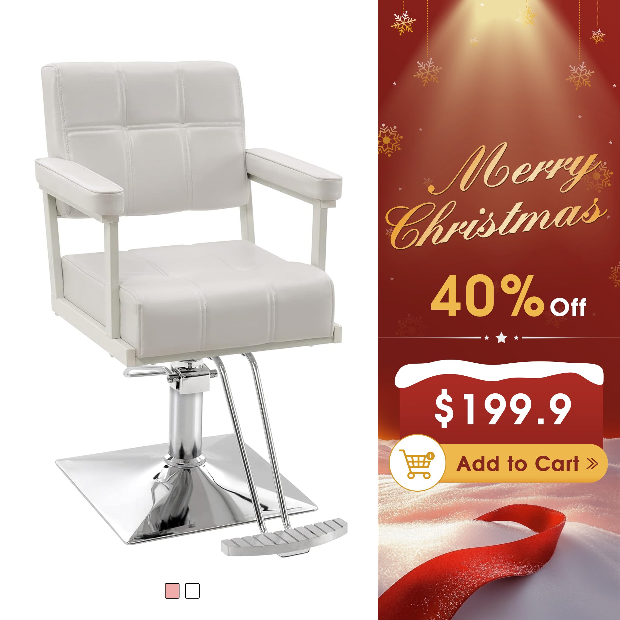 BarberPub Styling Salon Chair, Hydraulic Pump Swivel Salon Equipment 8816