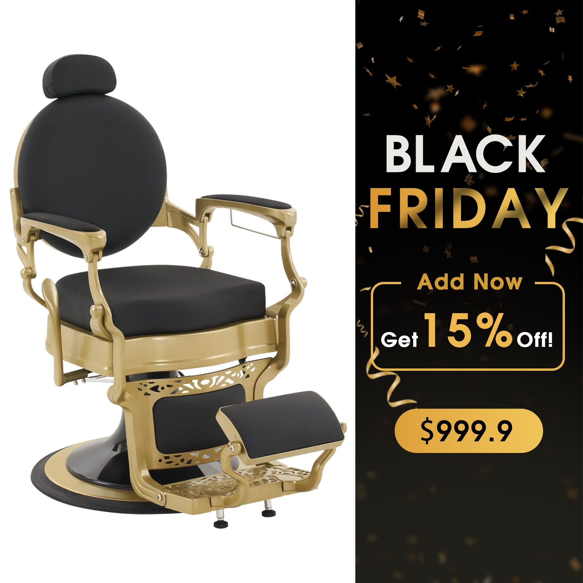 BarberPub All Purpose Barber Chair,Retro Reclining Hydraulic Salon Styling Chair 8857