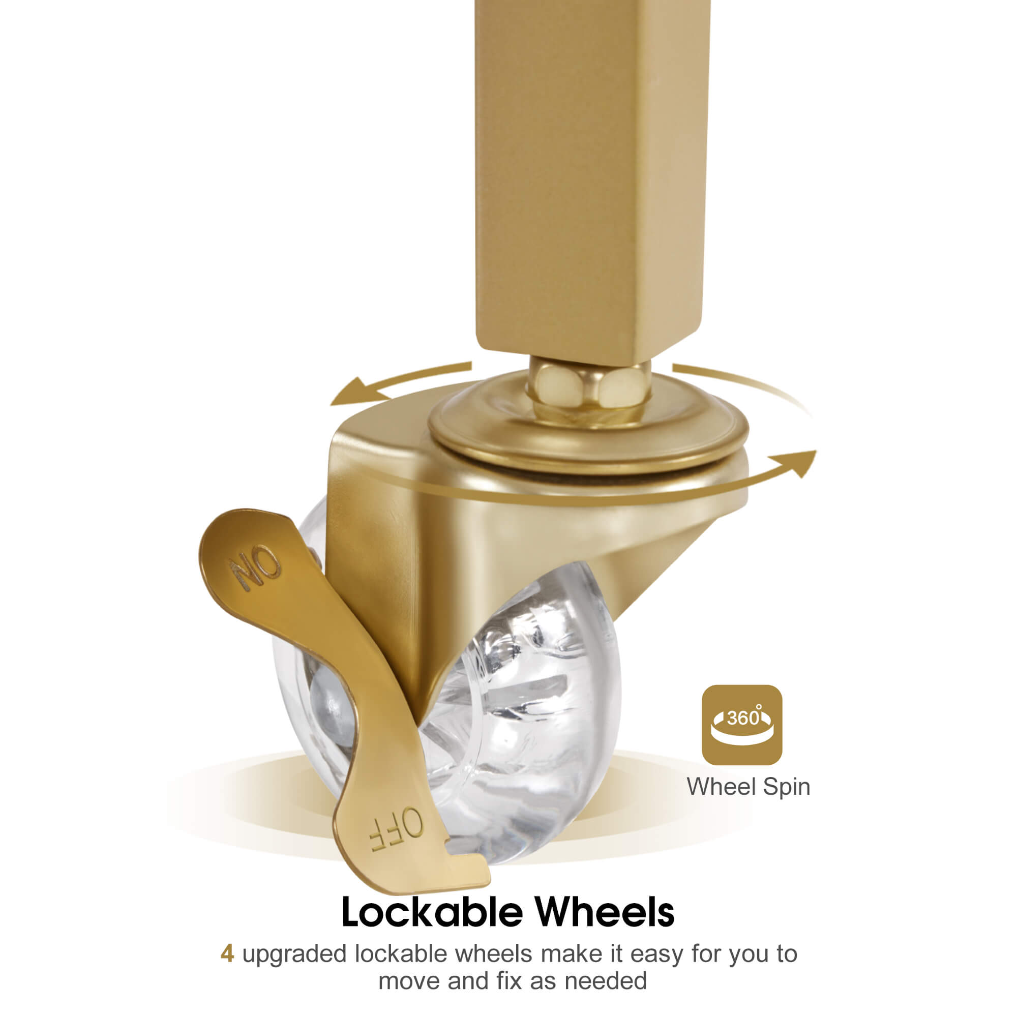 Beauty Salon Trolley with Tool Holders & Wheels, SPA Barber Rolling Cart with Metal Frame 2084