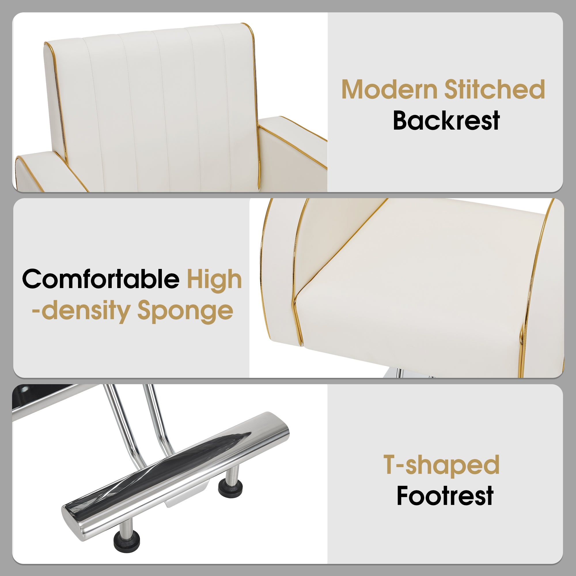 Salon & Barber Styling Chair 8885 with Hydraulic Base and Backwash Shampoo Chair 9175 with Adjustable Porcelain Bowl – Complete Professional Salon Set for Spas and Stylists