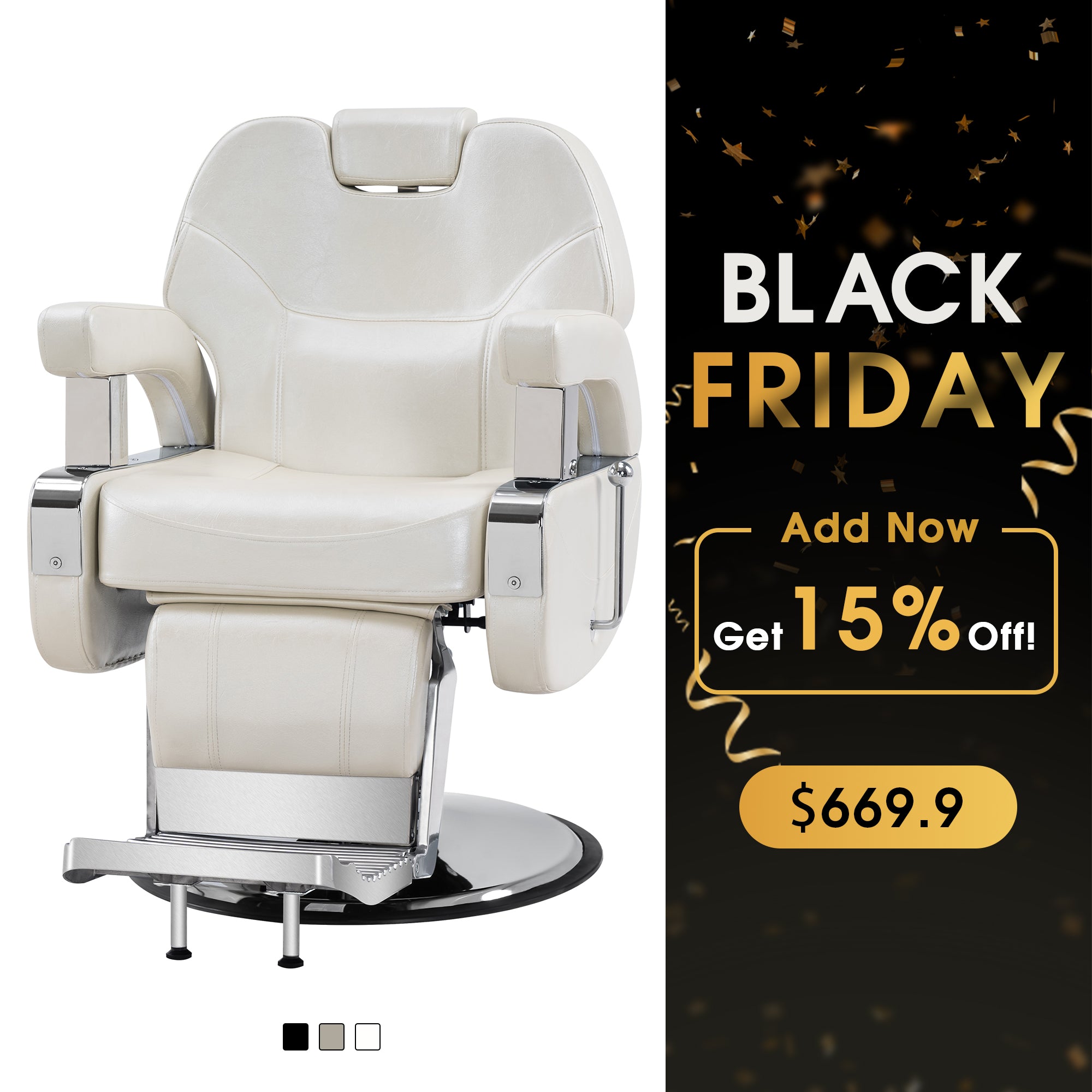 BarberPub Reclining Barber Chair, All Purpose Hydraulic Salon Chair for Barbershop 9206