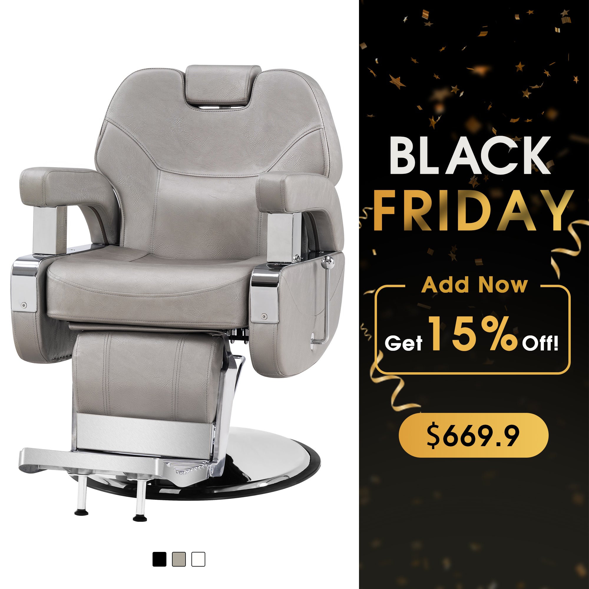 BarberPub Reclining Barber Chair, All Purpose Hydraulic Salon Chair for Barbershop 9206