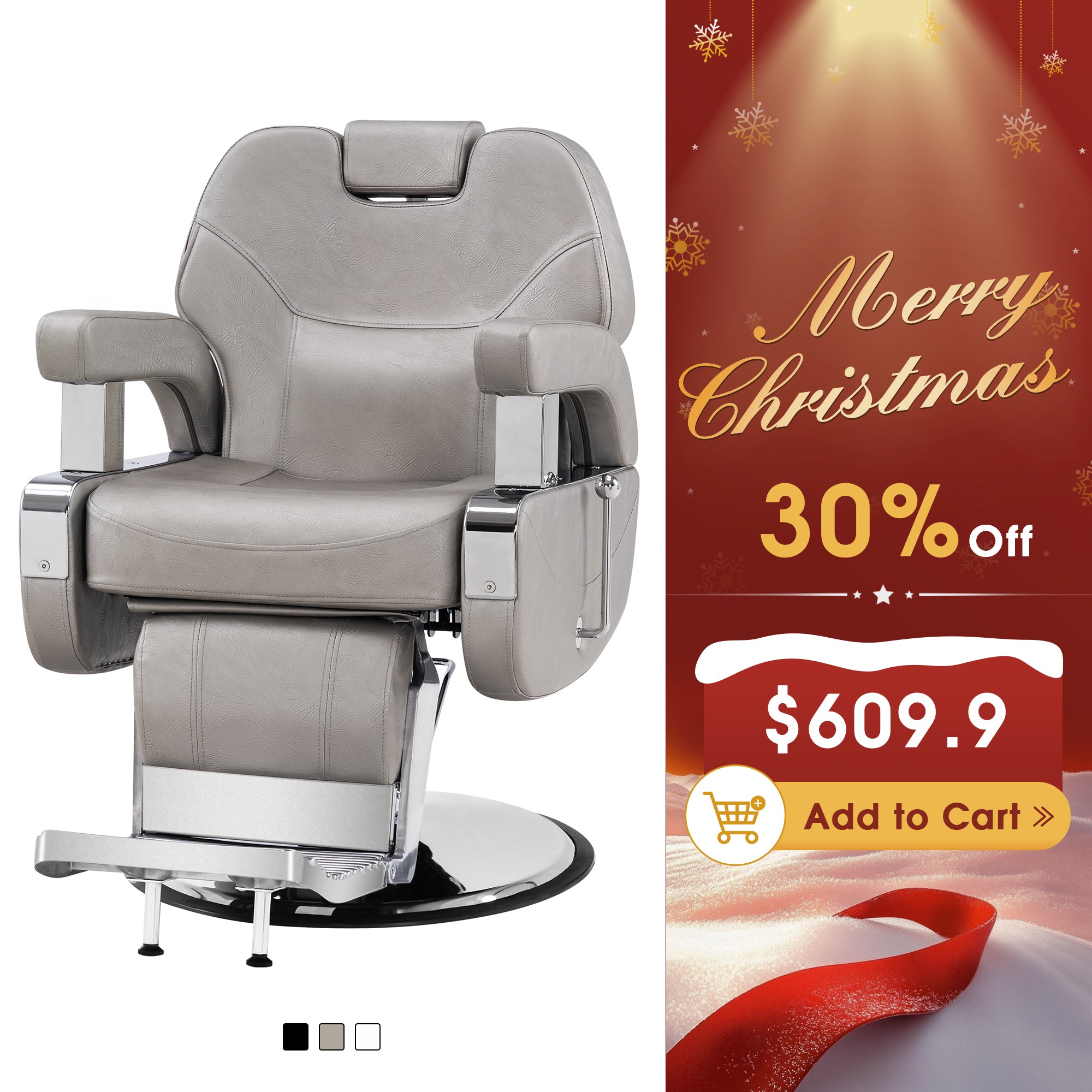 BarberPub Reclining Barber Chair, All Purpose Hydraulic Salon Chair for Barbershop 9206