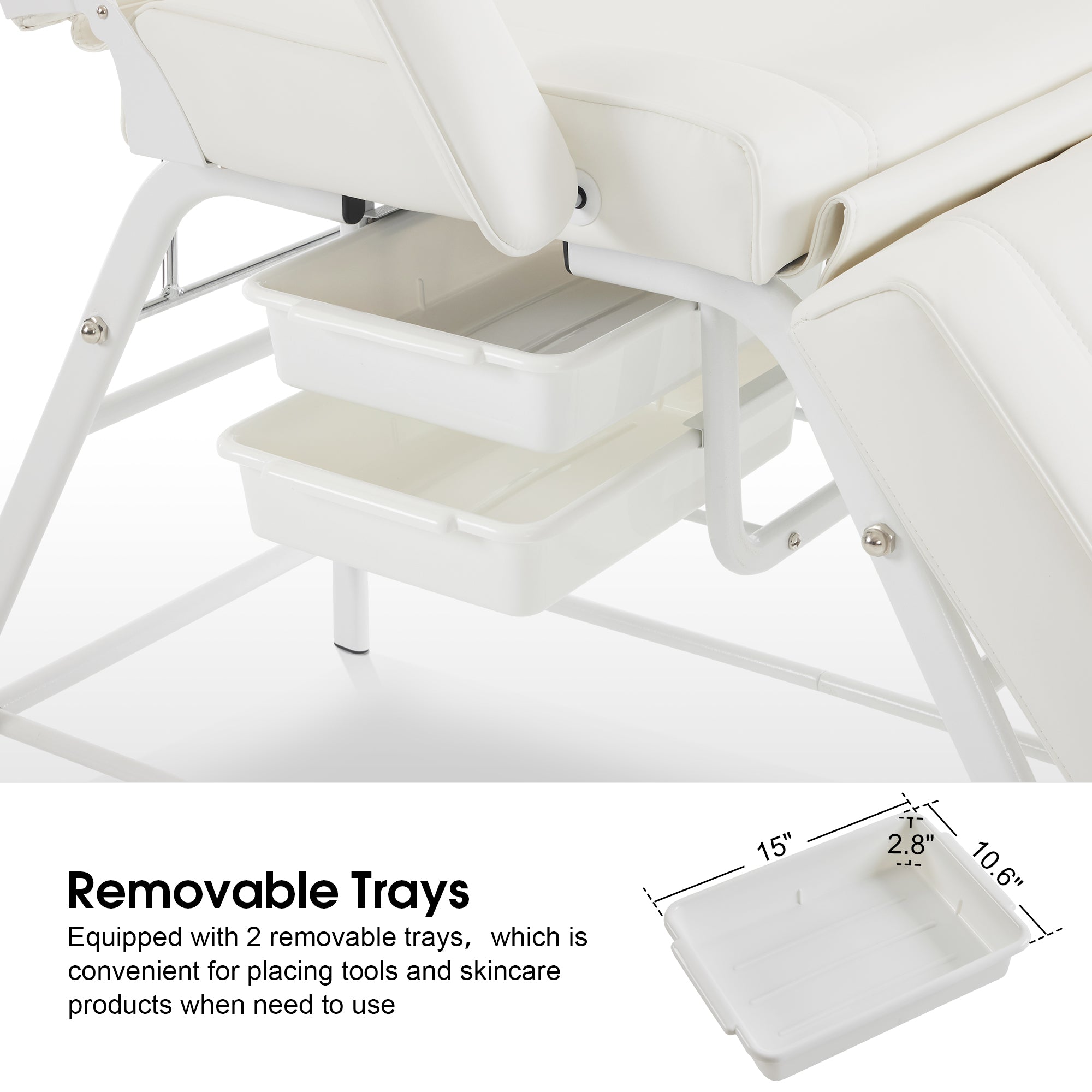 BarberPub Adjustable esthetician Facial Bed, Lash Recliner Chair 180 degree, 300 lbs capacity 2110