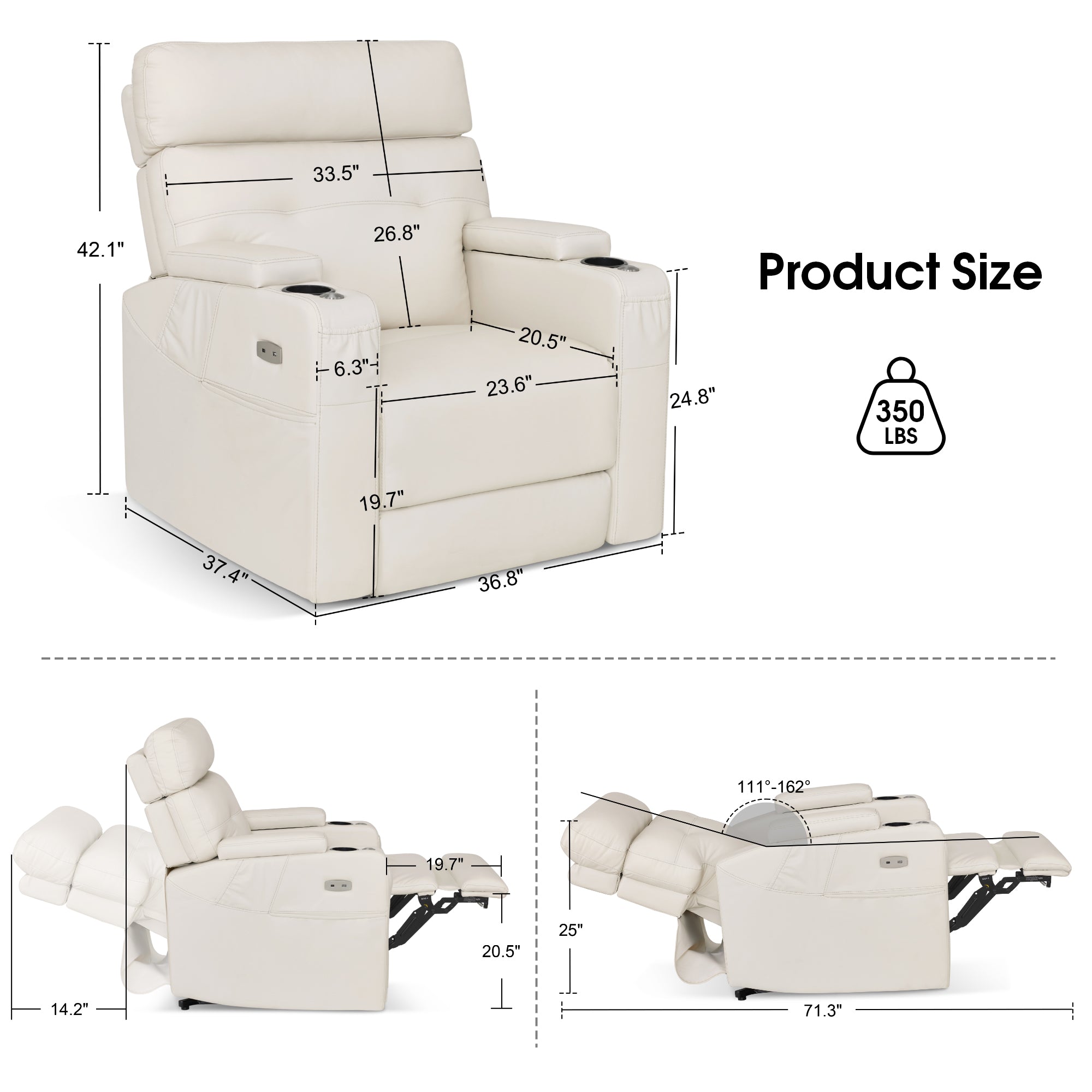 BarberPub Electric Lash Recliner with Adjustable Headrest, Facial Bed for Estheticians, Eyelash Extensions, Nails & Beauty 9904