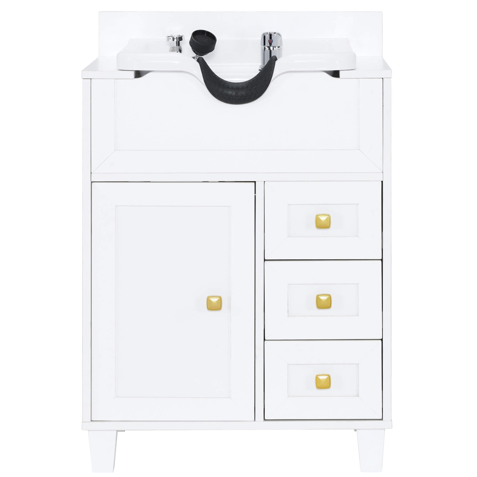 Barber Textured Embossed Storage Shampoo Station, Hair Salon Shampoo Backwash Equipment 7131