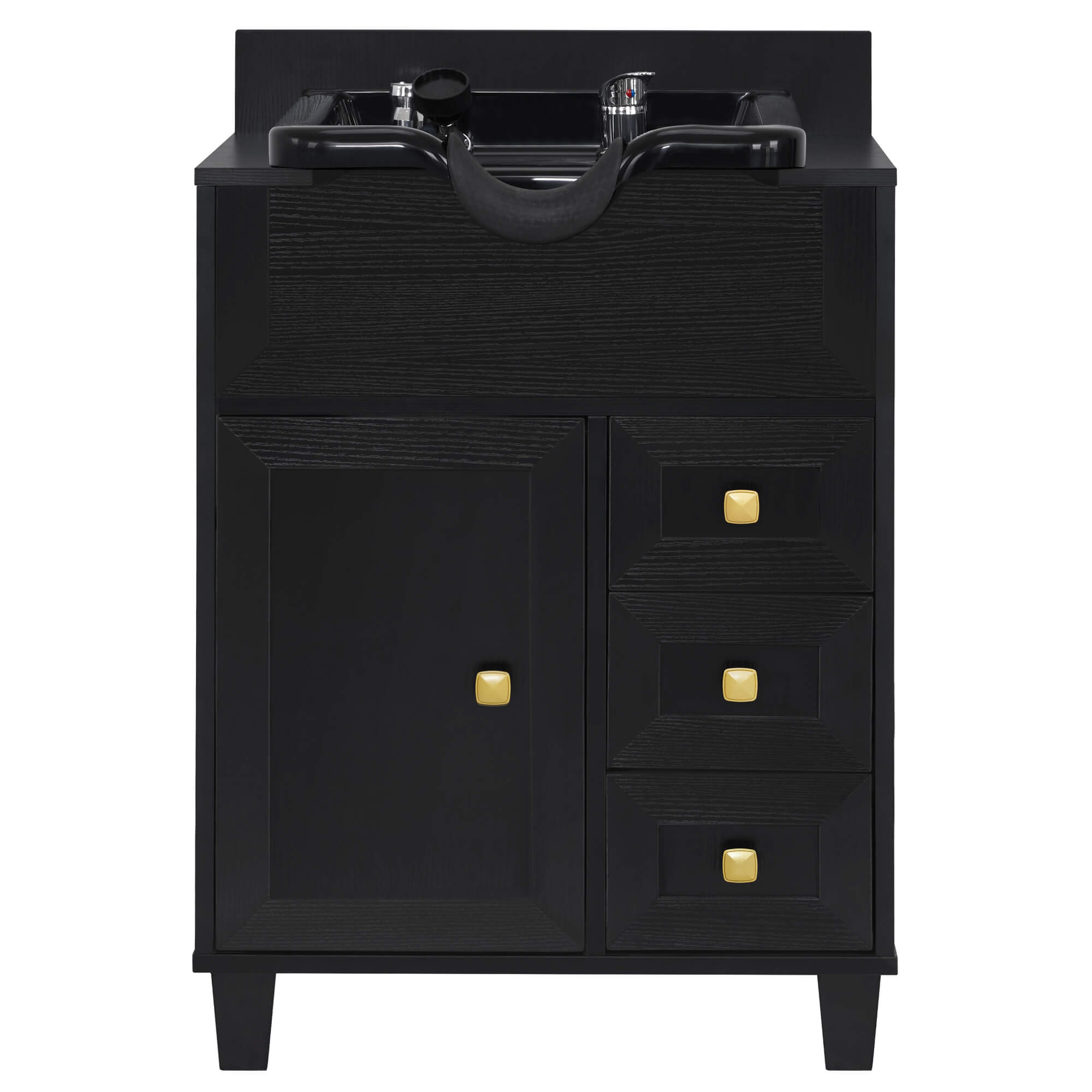 Barber Textured Embossed Storage Shampoo Station, Hair Salon Shampoo Backwash Equipment 7131