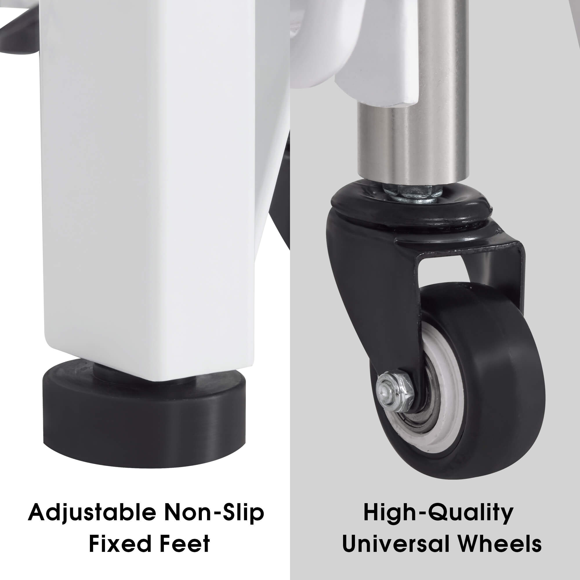 3 Motors Adjustable Electric Massage Beauty Bed, Spa Facial Chair with Foot Casters, PVC Leather 2754