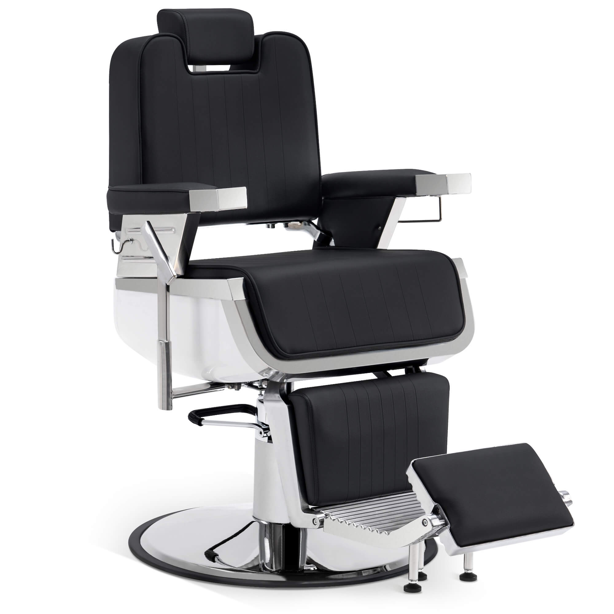 Barber Chair 3819 & Anti-Fatigue Mat 0085 Set - All Purpose Reclining Hydraulic Barber Chair with 1 Inch Thick Salon Mat, Ideal for Barbers & Stylists