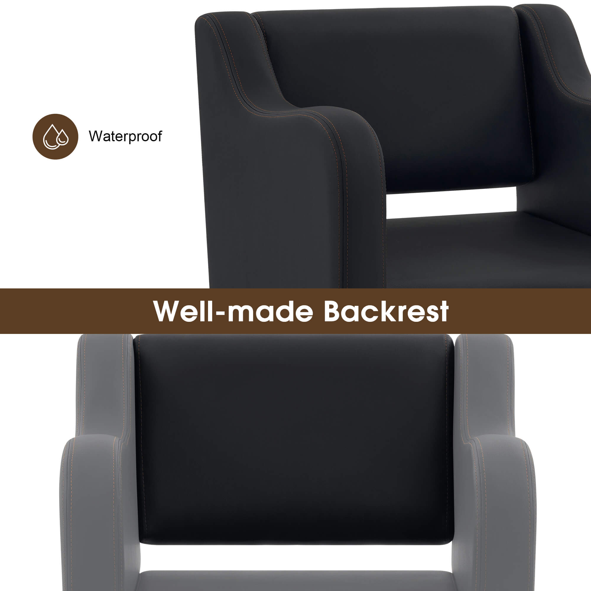 Salon Chair 3802 & Anti-Fatigue Mat 0040 Set - Professional Hydraulic Salon Chair with Ergonomic Salon Mat, Ideal for Barbers & Stylists