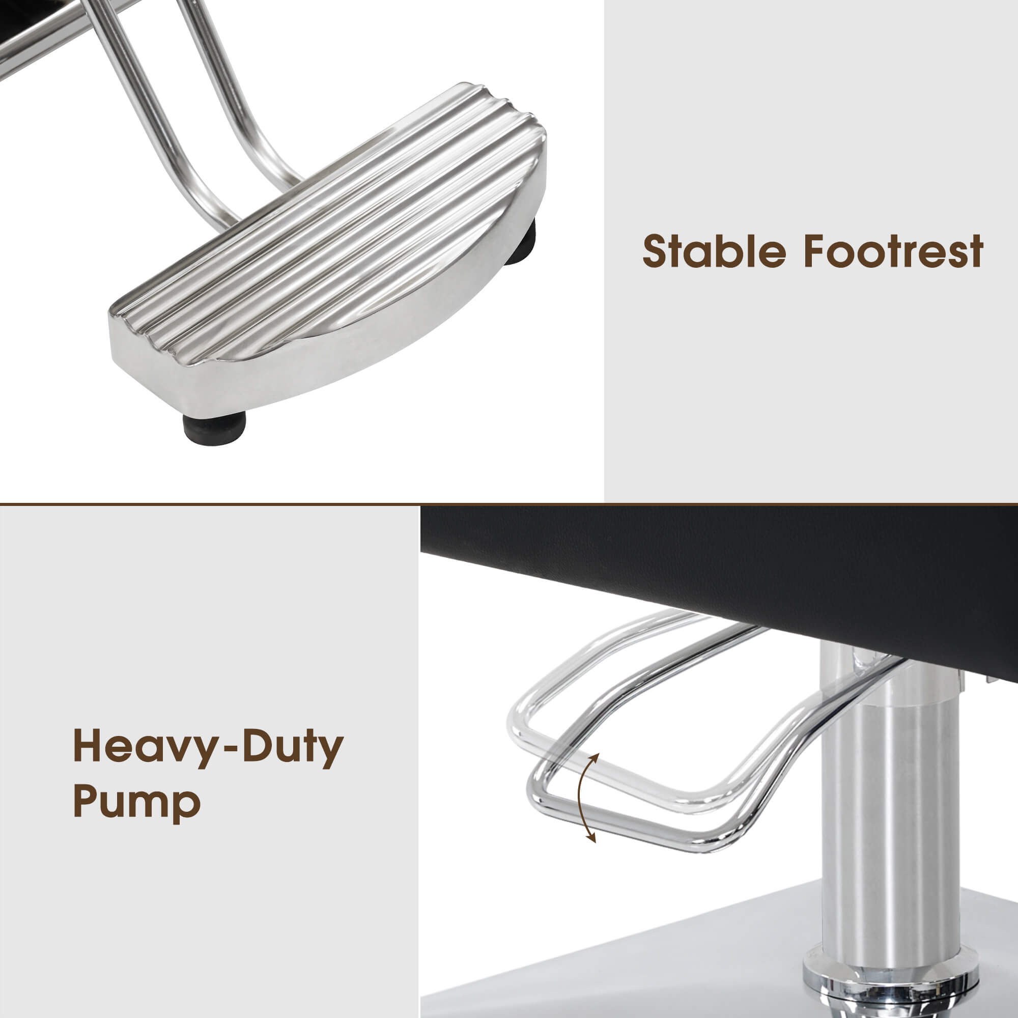 Salon Chair 3802 & Anti-Fatigue Mat 0030 Set - Professional Hydraulic Salon Chair with Ergonomic Salon Mat, Ideal for Barbers & Stylists