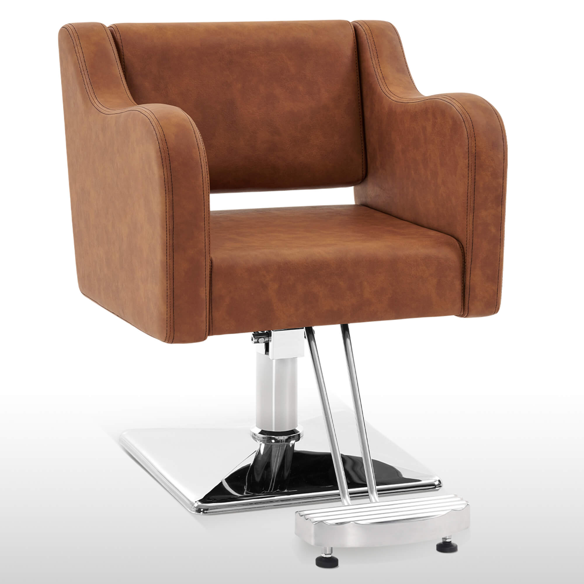 Salon Chair 3802 & Anti-Fatigue Mat 0040 Set - Professional Hydraulic Salon Chair with Ergonomic Salon Mat, Ideal for Barbers & Stylists