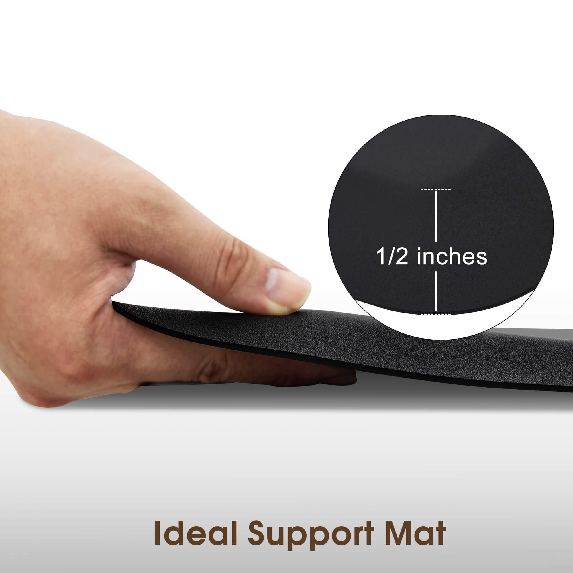 3'x5' Comfort Hair Salon Mat for Stylist, Anti Fatigue Floor Barber Mat Rectangle 0.5" Thick 0040