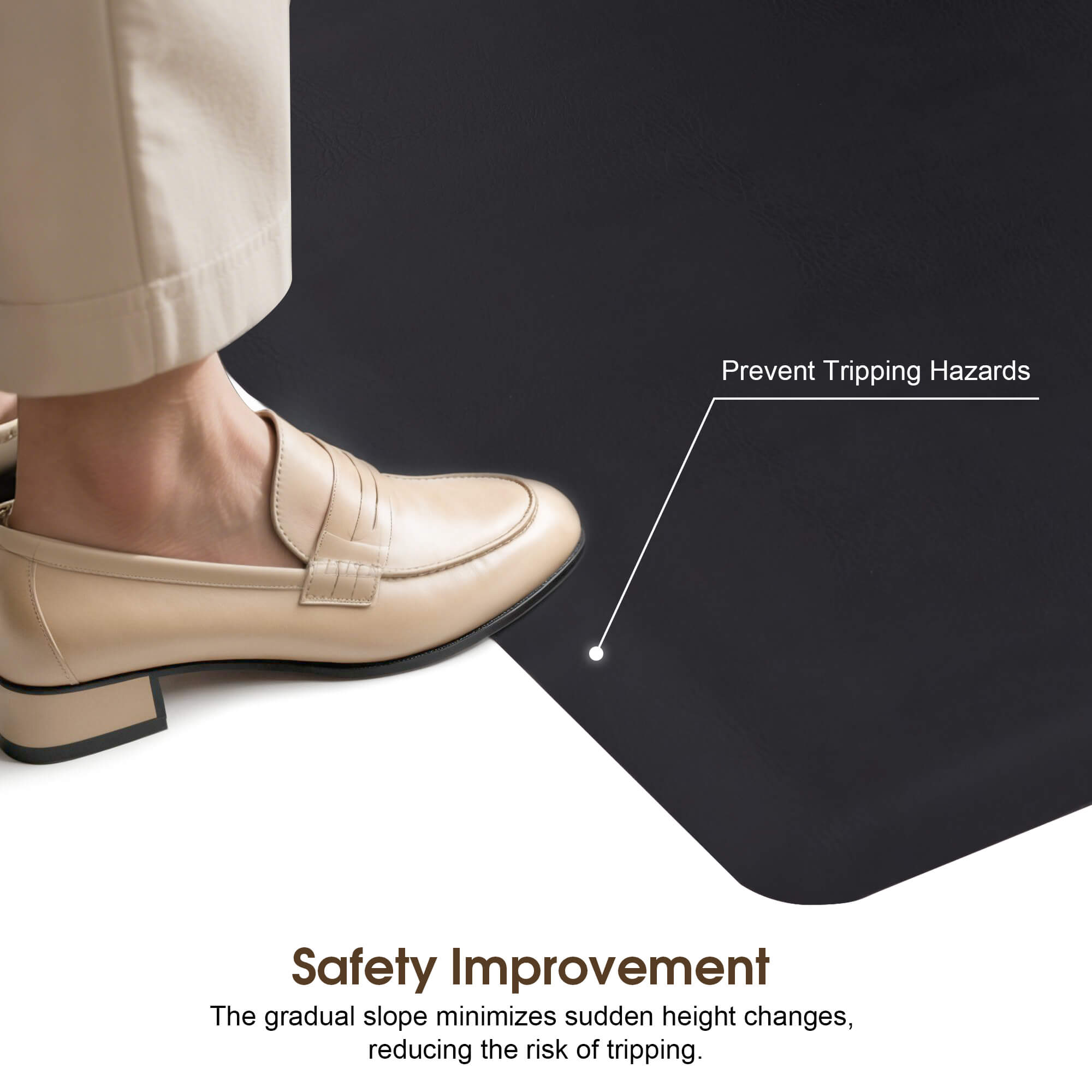 BarberPub 3x5 ft Salon Floor Mat Barber Floor Anti Fatigue Mat Rectangle 7/8'' Thick 0045