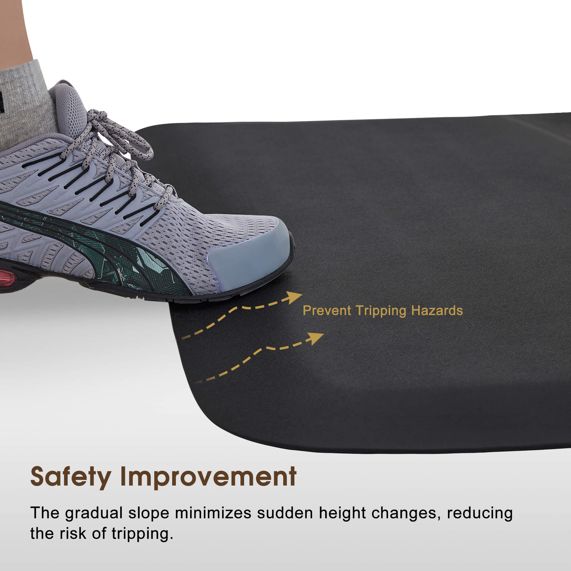 3'x5' Comfort Hair Salon Mat for Stylist, Anti Fatigue Floor Barber Mat Rectangle 0.5" Thick 0040