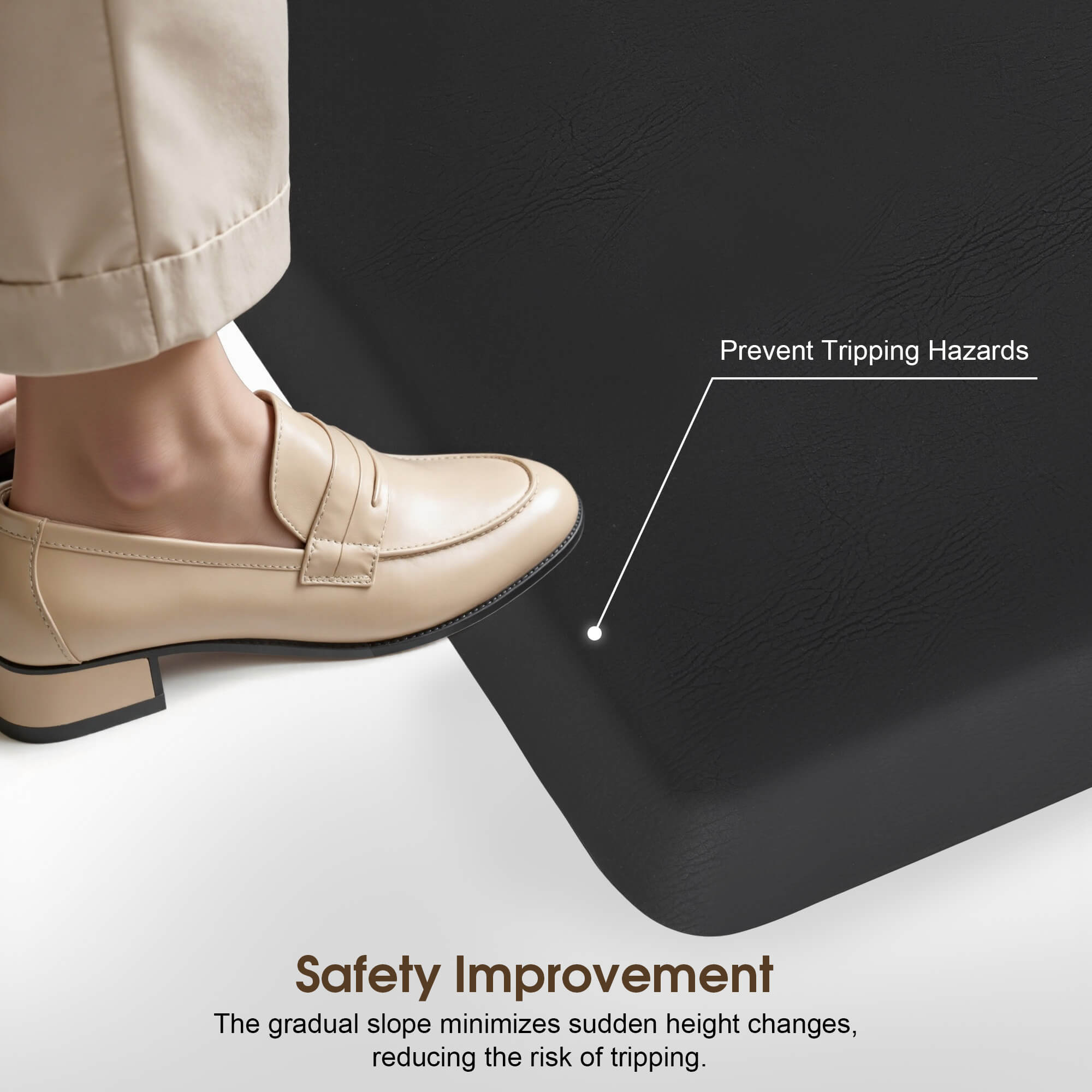 Anti-Fatigue Salon Floor Mat for Square Base Chair, PU Comfort Rectangle Barber Standing Mat for Hair Styling 0030/0095