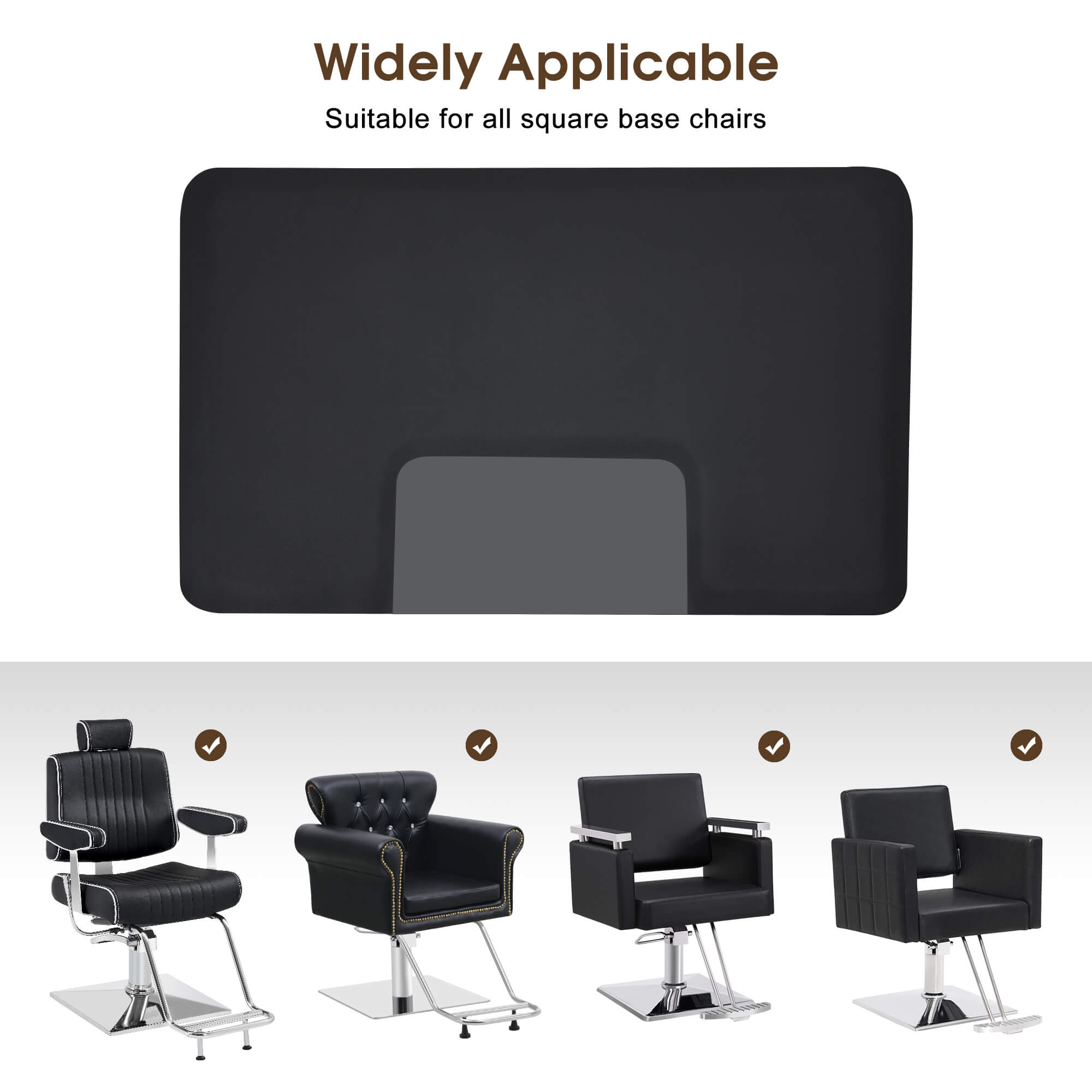 Salon Chair 3802 & Anti-Fatigue Mat 0040 Set - Professional Hydraulic Salon Chair with Ergonomic Salon Mat, Ideal for Barbers & Stylists
