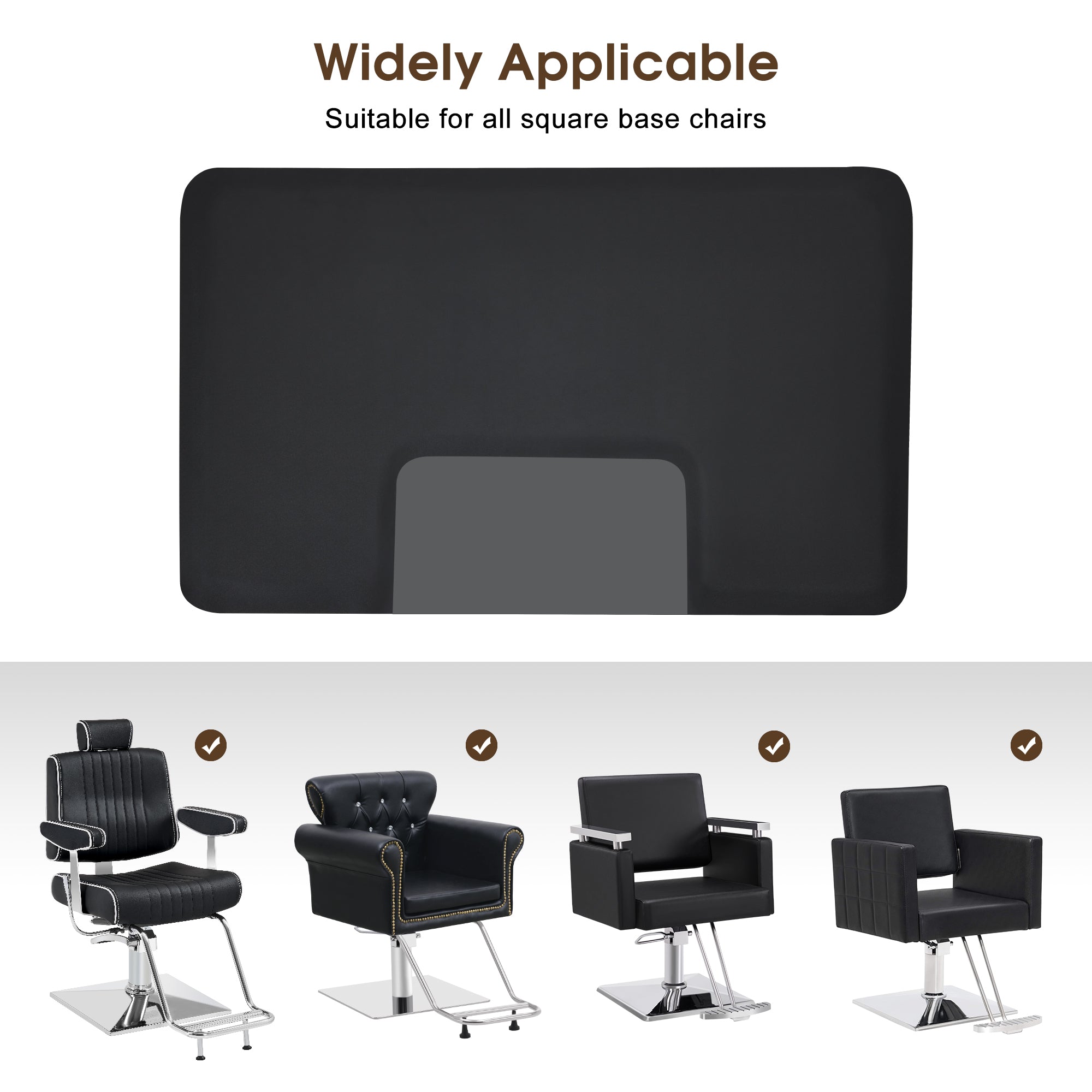 Salon Chair 8821 & Anti-Fatigue Mat 0040 Set - Professional Hydraulic Salon Chair with Ergonomic 0.5" Thick Salon Mat