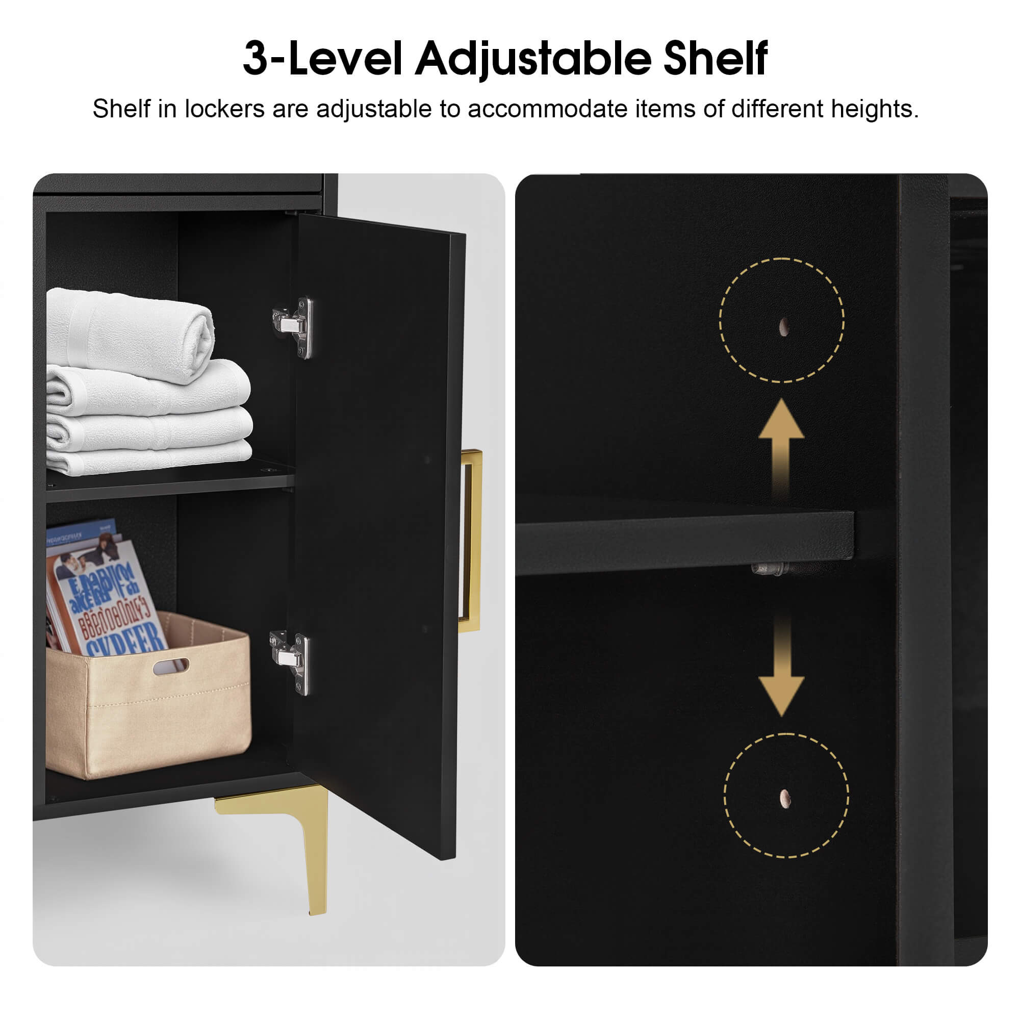 Black Fluted Freestanding Barber Station with Storage Drawers & Cabinet & Open Space 3161