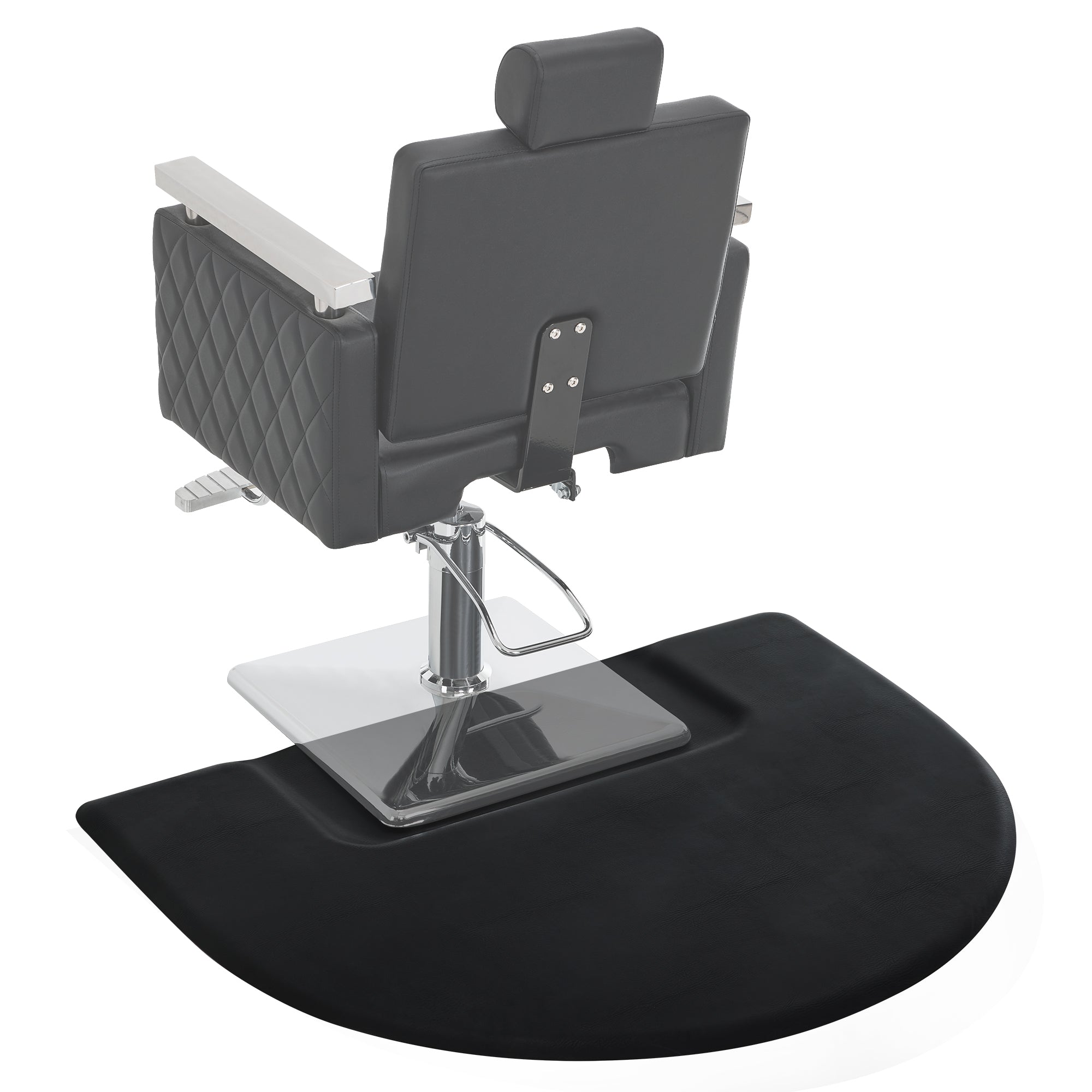 Anti-Fatigue Salon Comfort Mat for Square Base Chair, 3 x 4 ft Semicircle Standing Floor Mat 0065/0075