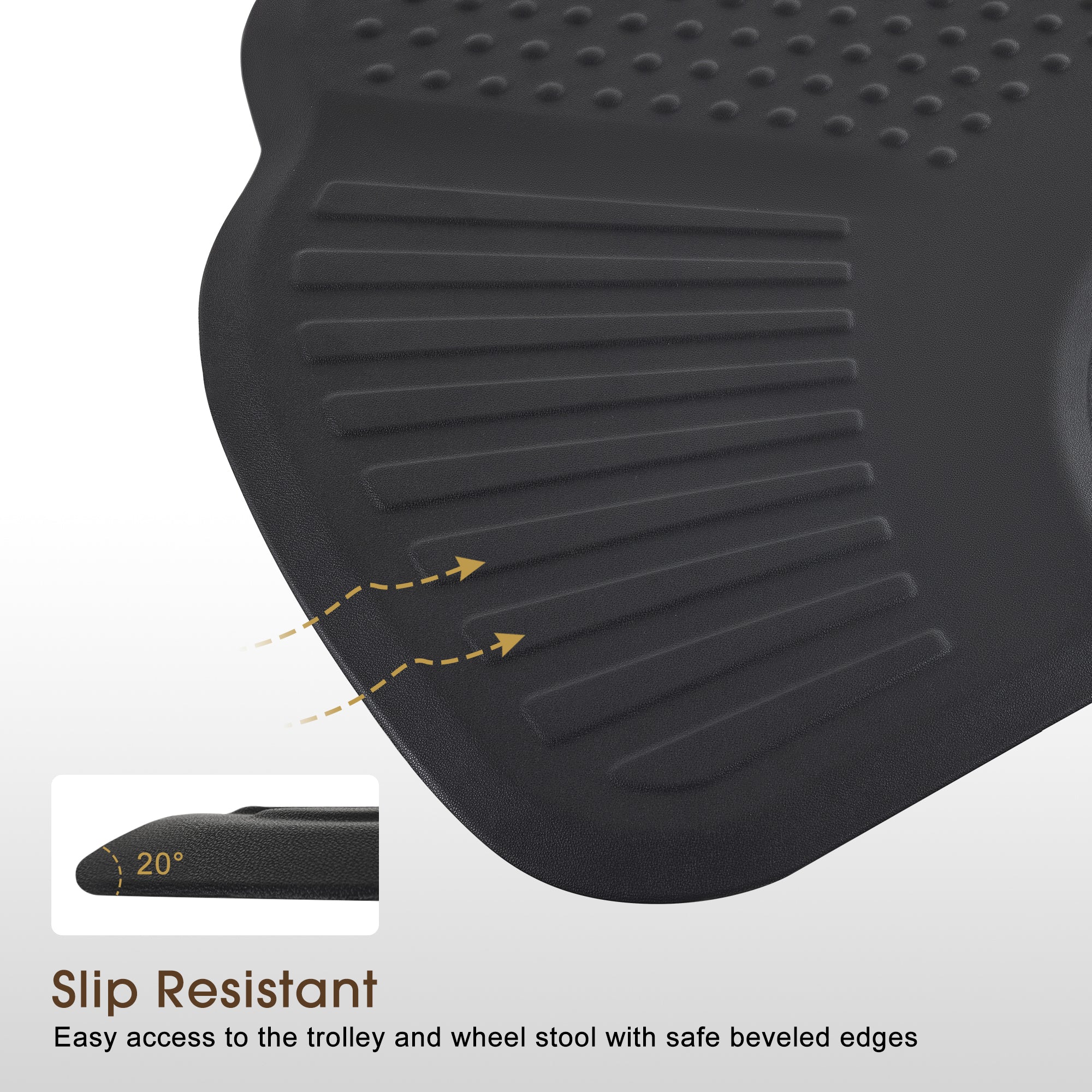 Barber Chair 8334 & Anti-Fatigue Mat 0085 Set - Hydraulic Reclining Barber Chair with Ergonomic Comfort Mat, Ideal for Barbers & Stylist