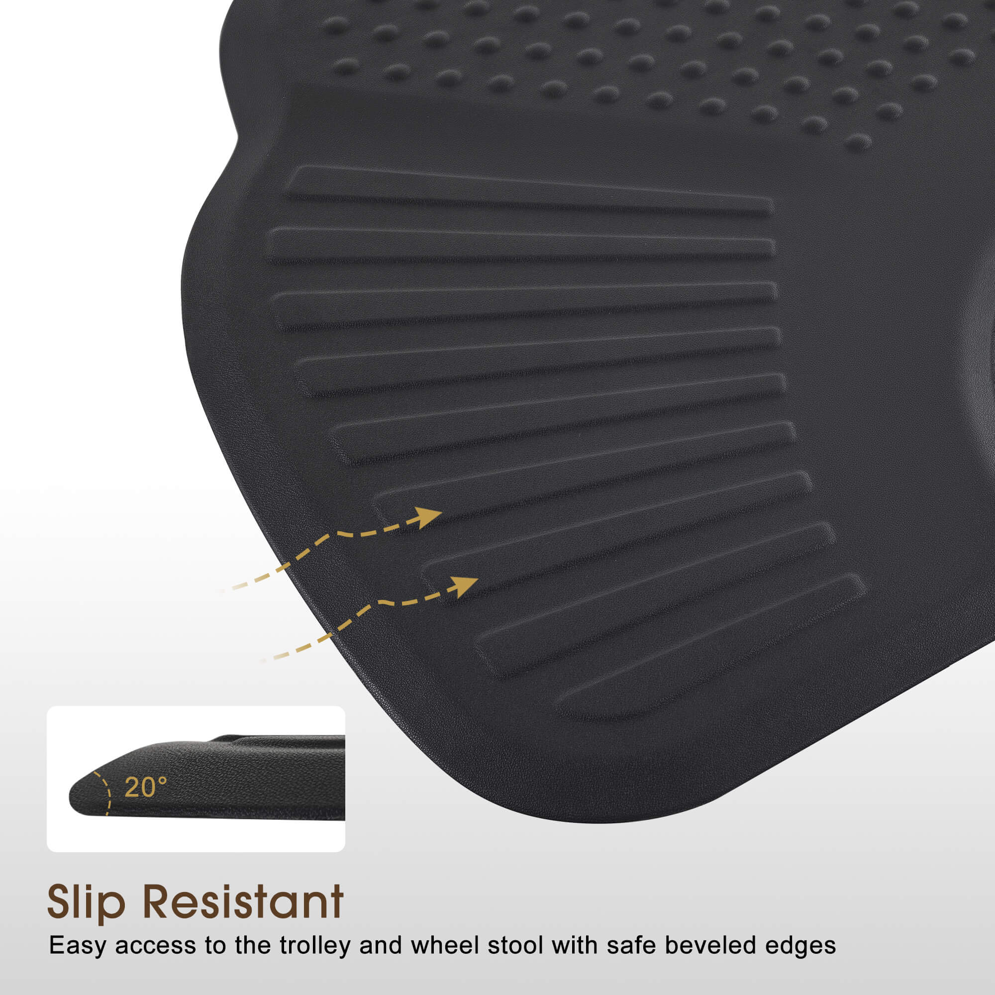 Barber Chair 3819 & Anti-Fatigue Mat 0085 Set - All Purpose Reclining Hydraulic Barber Chair with 1 Inch Thick Salon Mat, Ideal for Barbers & Stylists