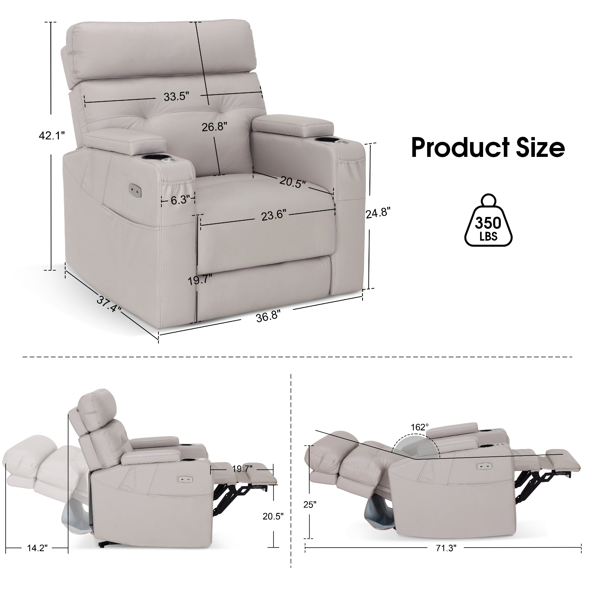BarberPub Electric Lash Recliner with Adjustable Headrest, Facial Bed for Estheticians, Eyelash Extensions, Nails & Beauty 9904