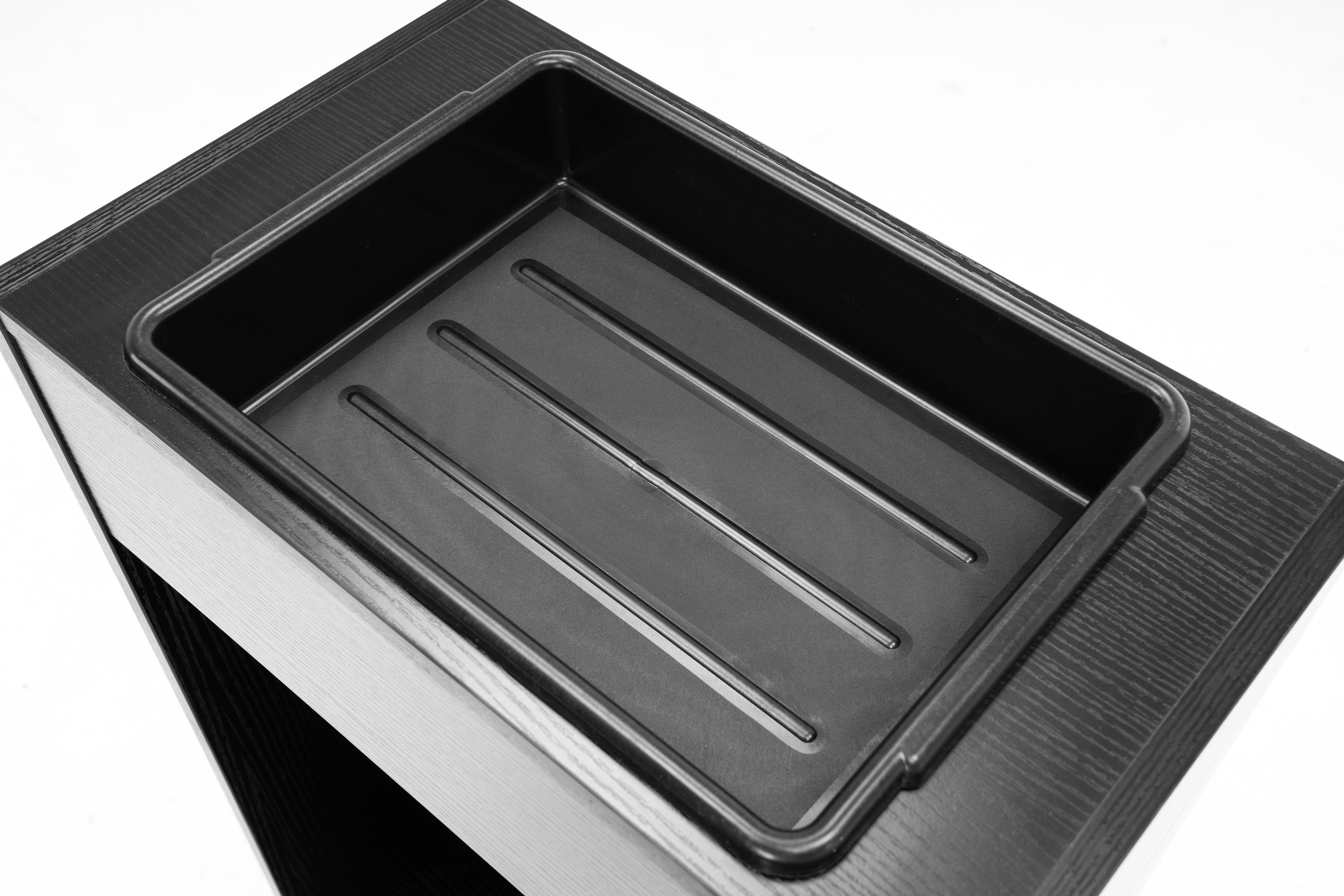 BarberPub Salon Storage Cabinet with Plastic Tray, Barber Trash Station 7135