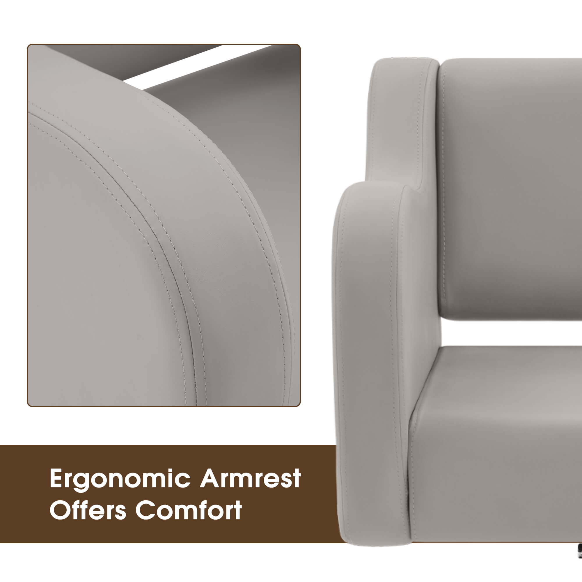 Salon Chair 3802 & Anti-Fatigue Mat 0040 Set - Professional Hydraulic Salon Chair with Ergonomic Salon Mat, Ideal for Barbers & Stylists