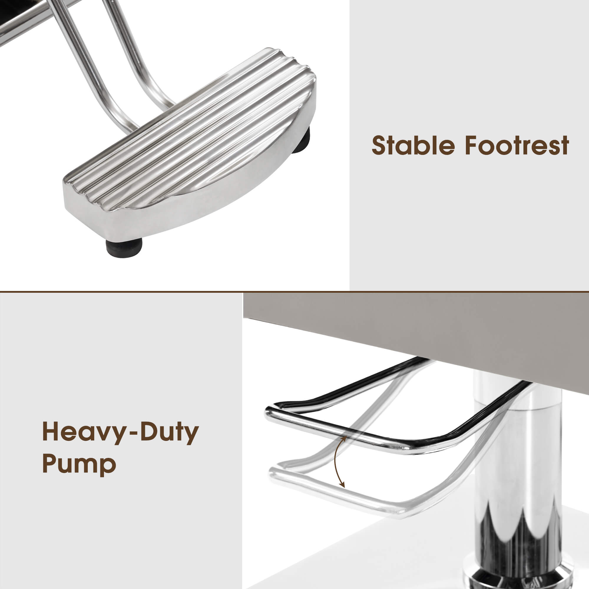 Salon Chair 3802 & Anti-Fatigue Mat 0030 Set - Professional Hydraulic Salon Chair with Ergonomic Salon Mat, Ideal for Barbers & Stylists