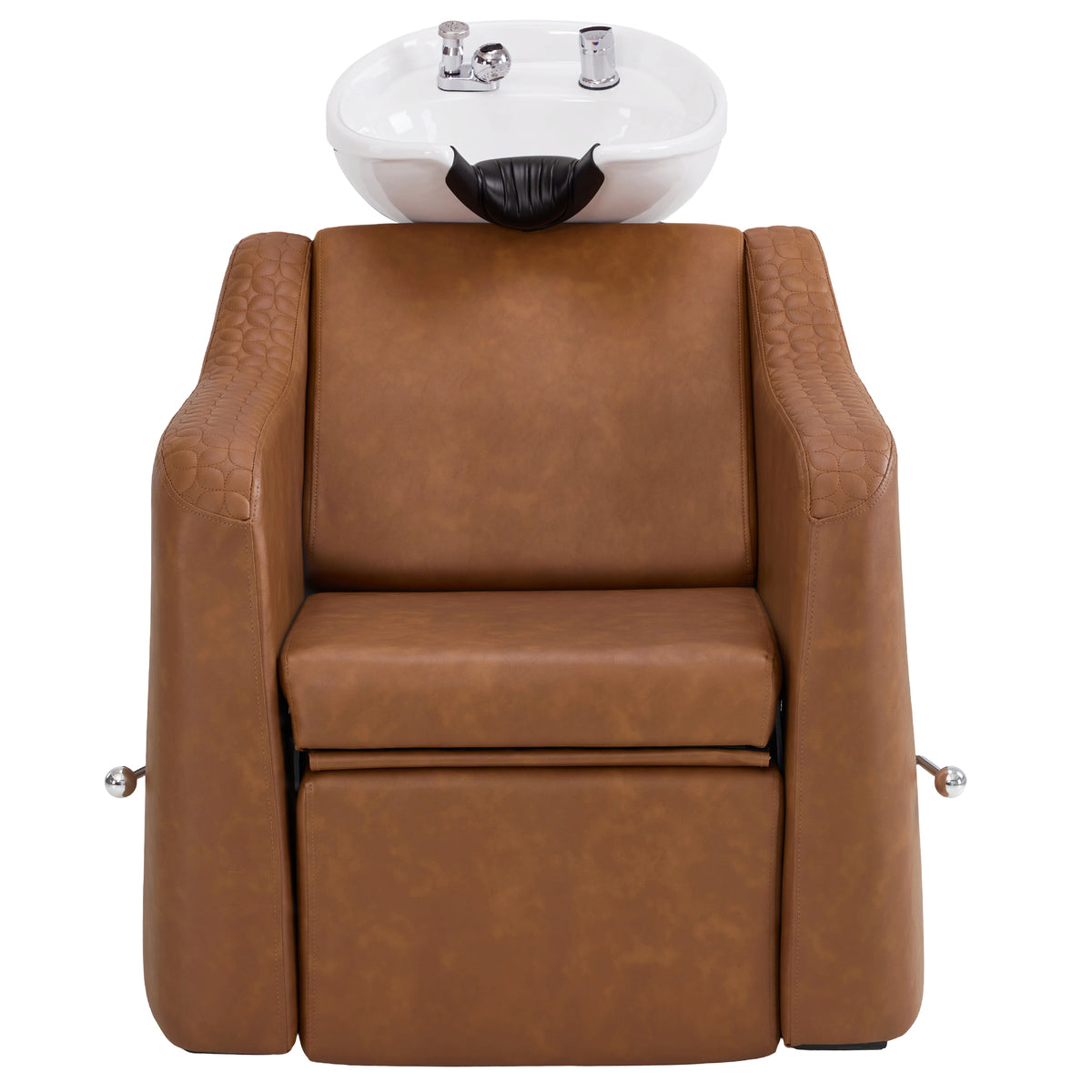 BarberPub Shampoo Chair and Bowl Set, Dual Side Hand Levers, 9043