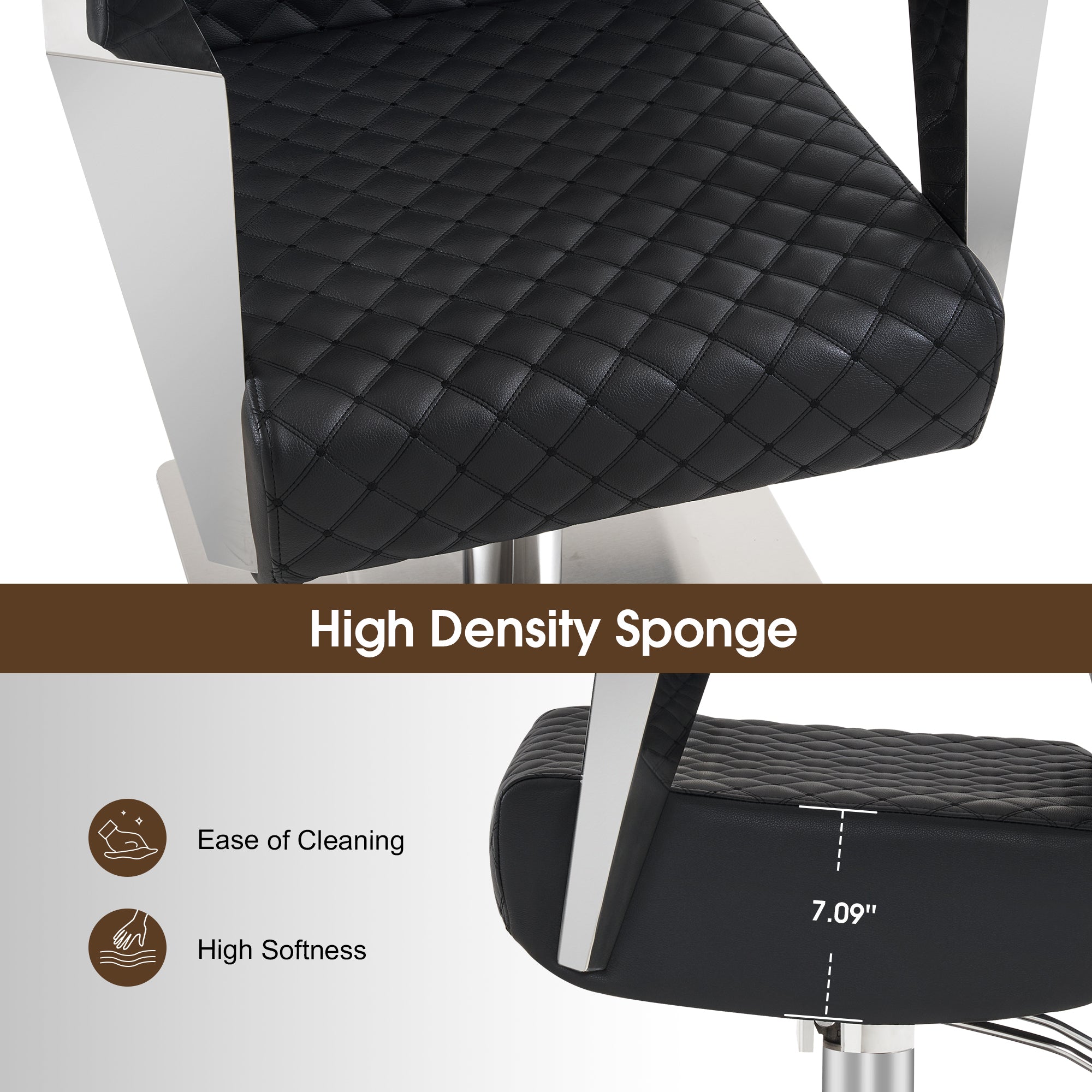 BarberPub Salon Chair, 440Lbs Hydraulic Pump Styling Chair for Barbershop 8630