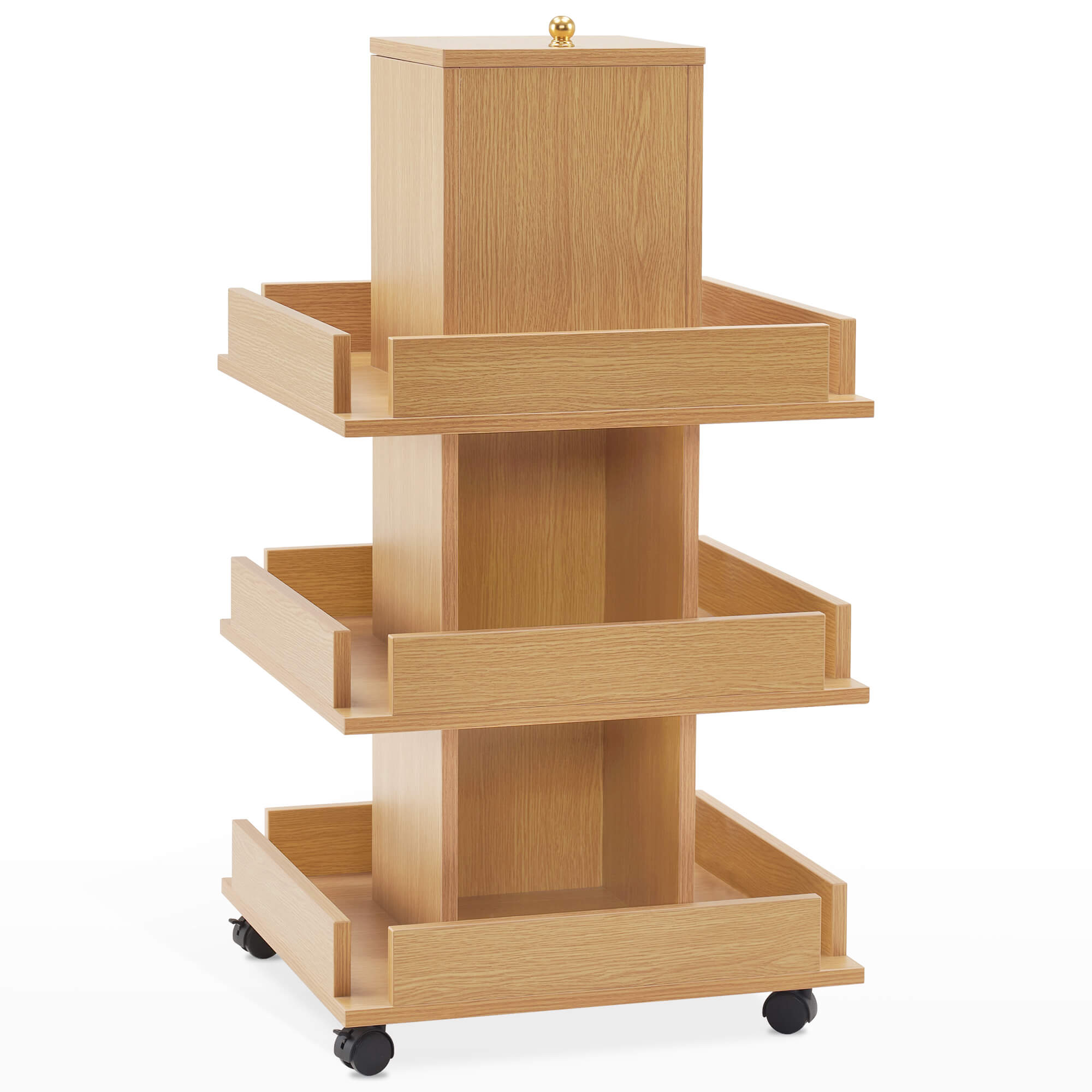 Multi-functional Storage Salon Trolley, Beauty 3-Tier Storage Equipment, Kitchen Trolley 2038