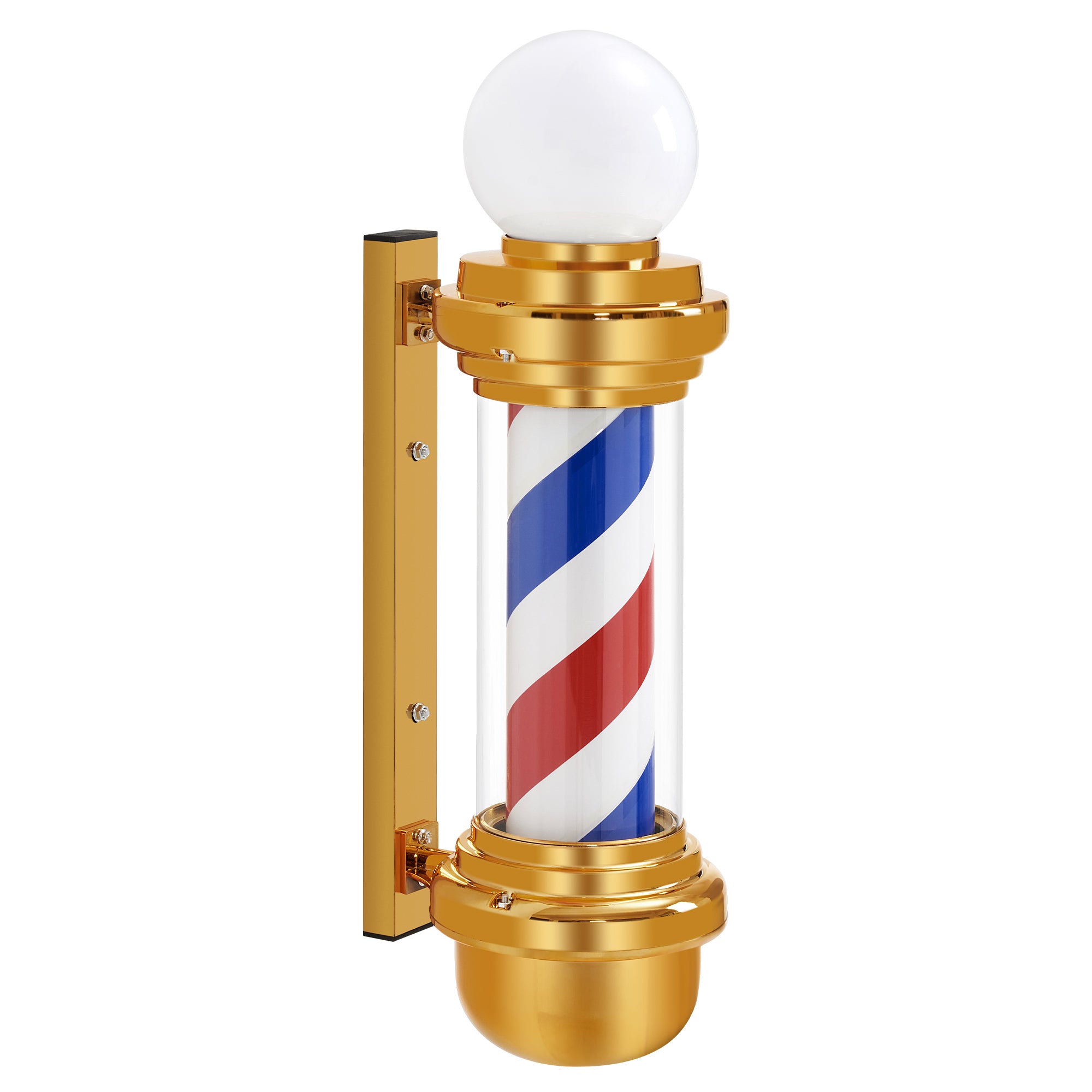 Barber Pole with LED Light for Hairdressing, Salon Shop Open Sign, Salon Spa Stripes Rotating Lamp L018