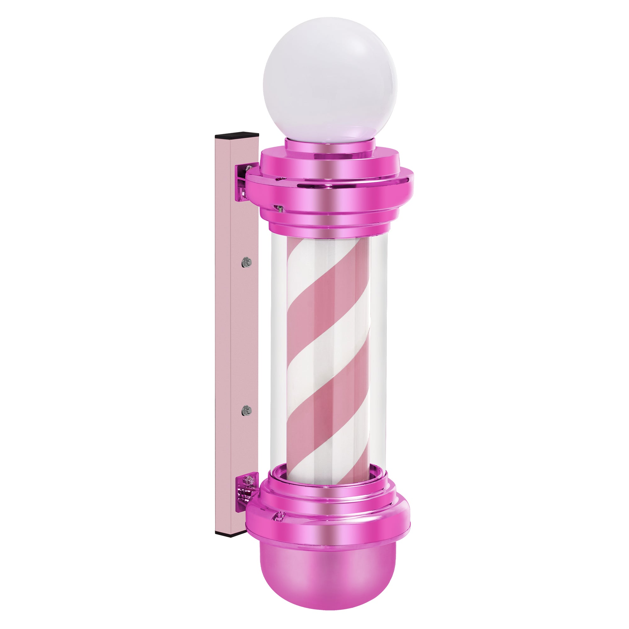 Barber Pole with LED Light for Hairdressing, Salon Shop Open Sign, Salon Spa Stripes Rotating Lamp L018