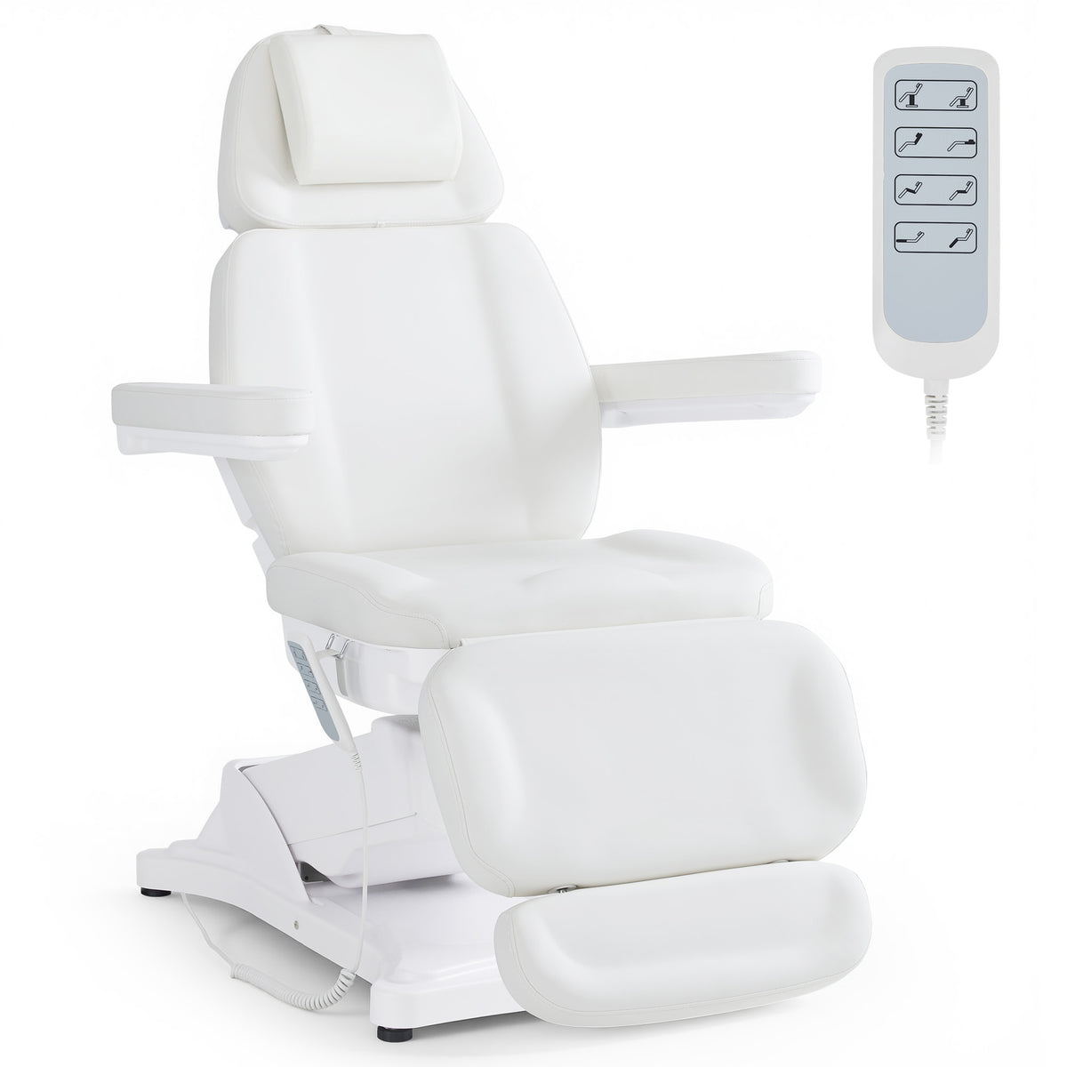 BarberPub 4 Motors Electric Tattoo Chair, Rotating Esthetician Bed 2904
