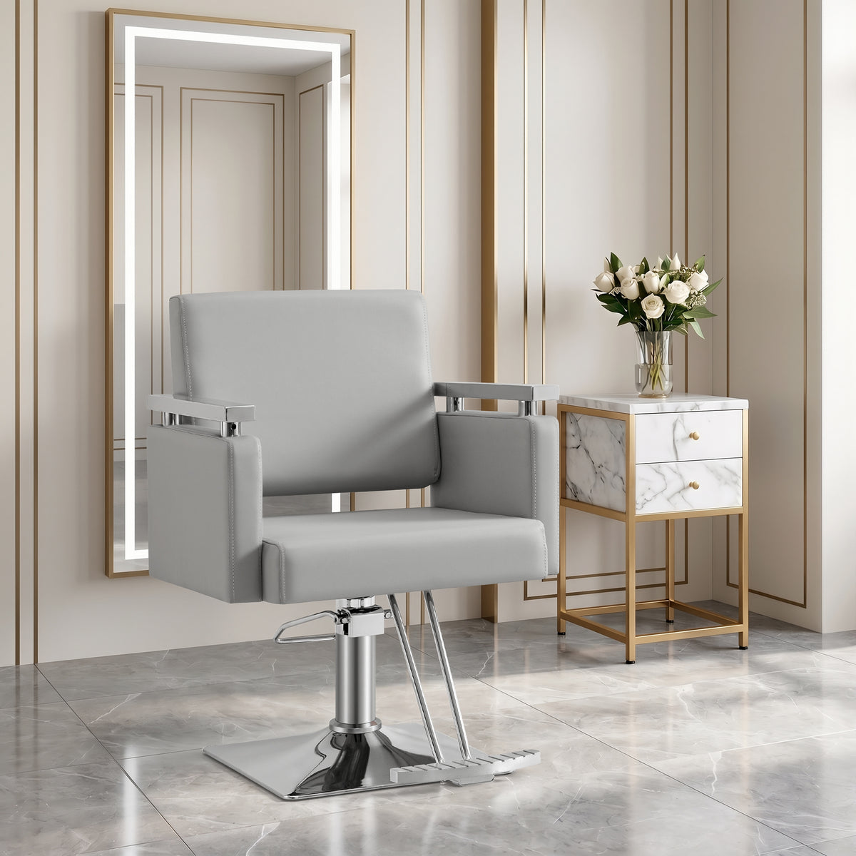 BarberPub Salon Chair, Styling Chair for Hair Stylist, Home Salon SPA Equipment 8808