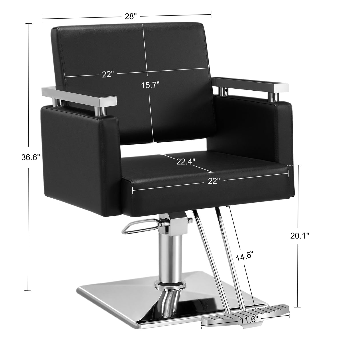 BarberPub Salon Chair, Styling Chair for Hair Stylist, Home Salon SPA Equipment 8808