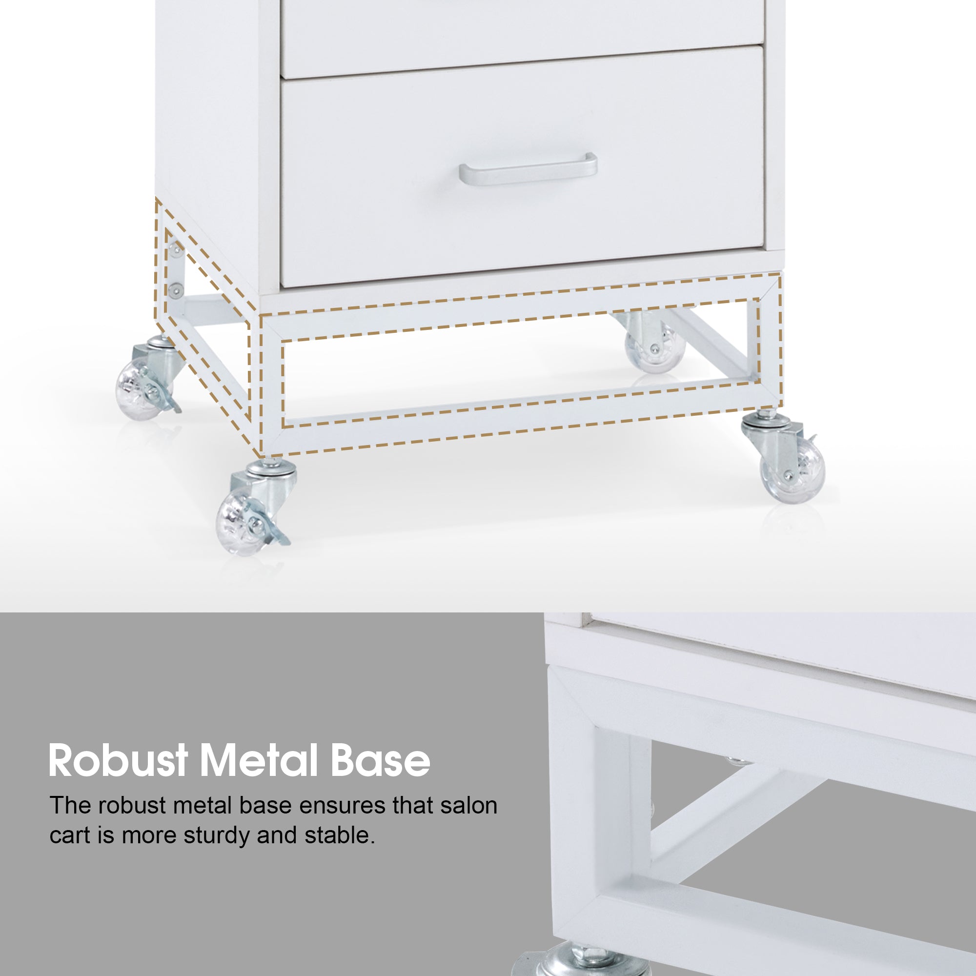 Salon Mobile Rolling Trolley Cart for Storage, 6 Tier Barber Station for Hair Stylist 2496
