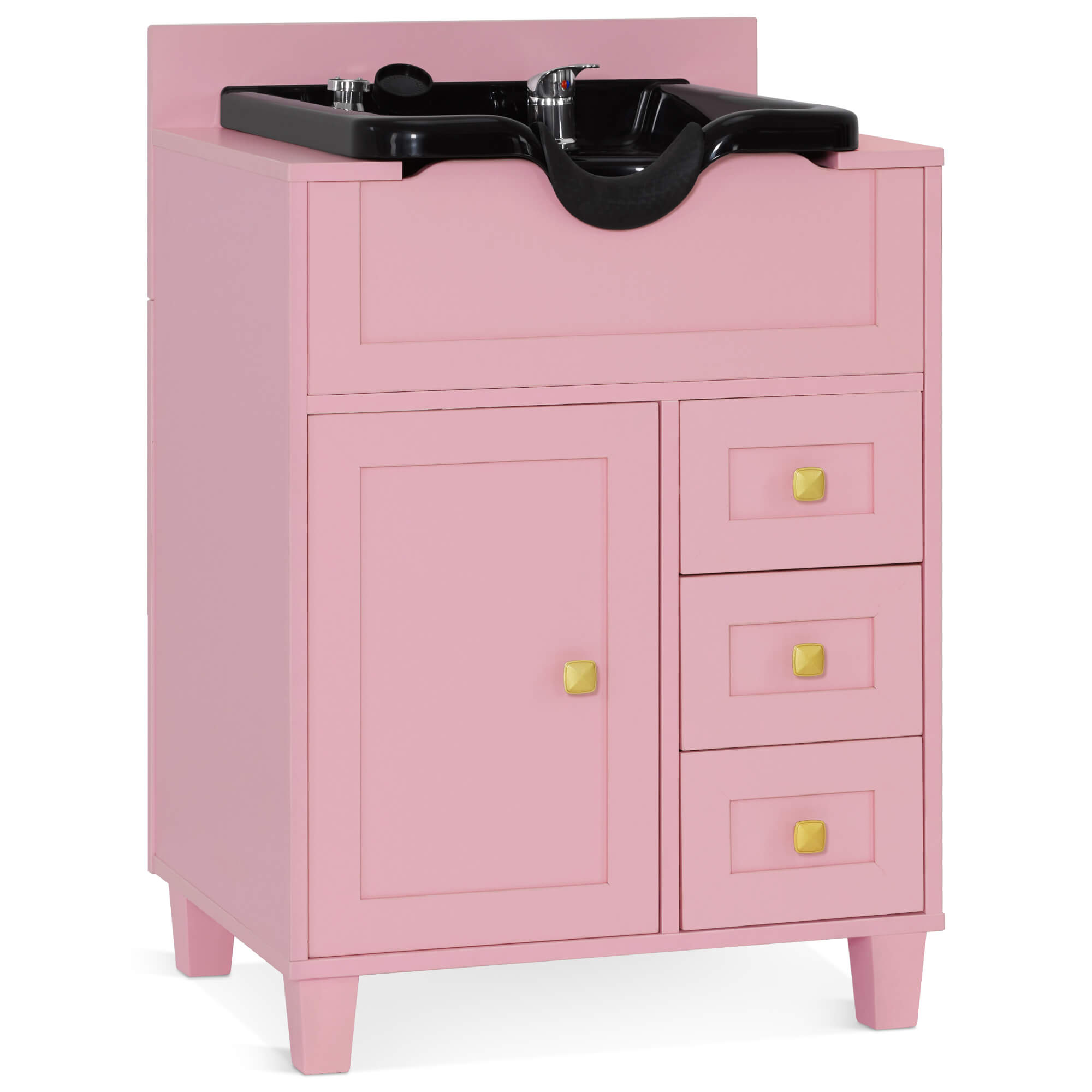 Barber Textured Embossed Storage Shampoo Station, Hair Salon Shampoo Backwash Equipment 7131