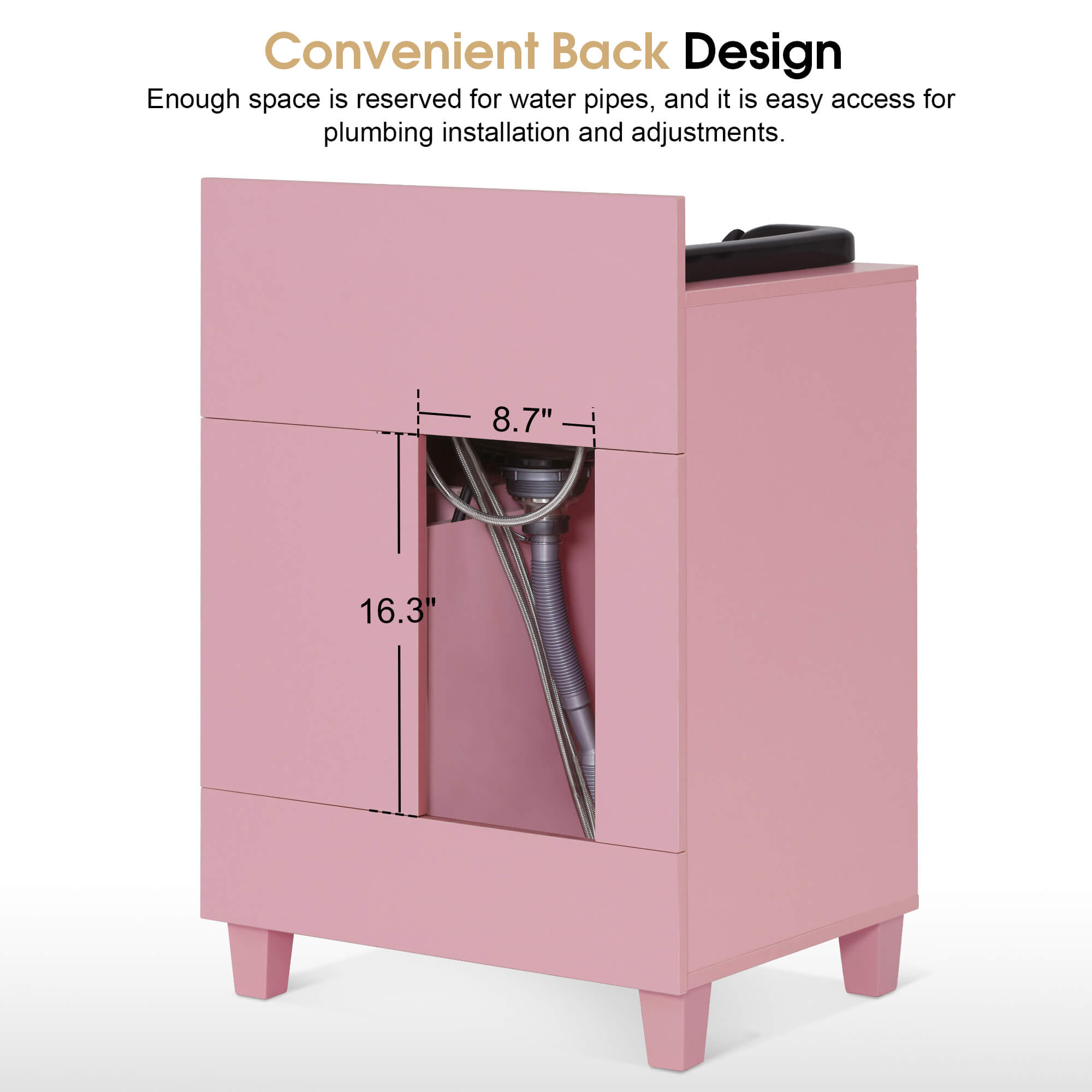 Barber Textured Embossed Storage Shampoo Station, Hair Salon Shampoo Backwash Equipment 7131