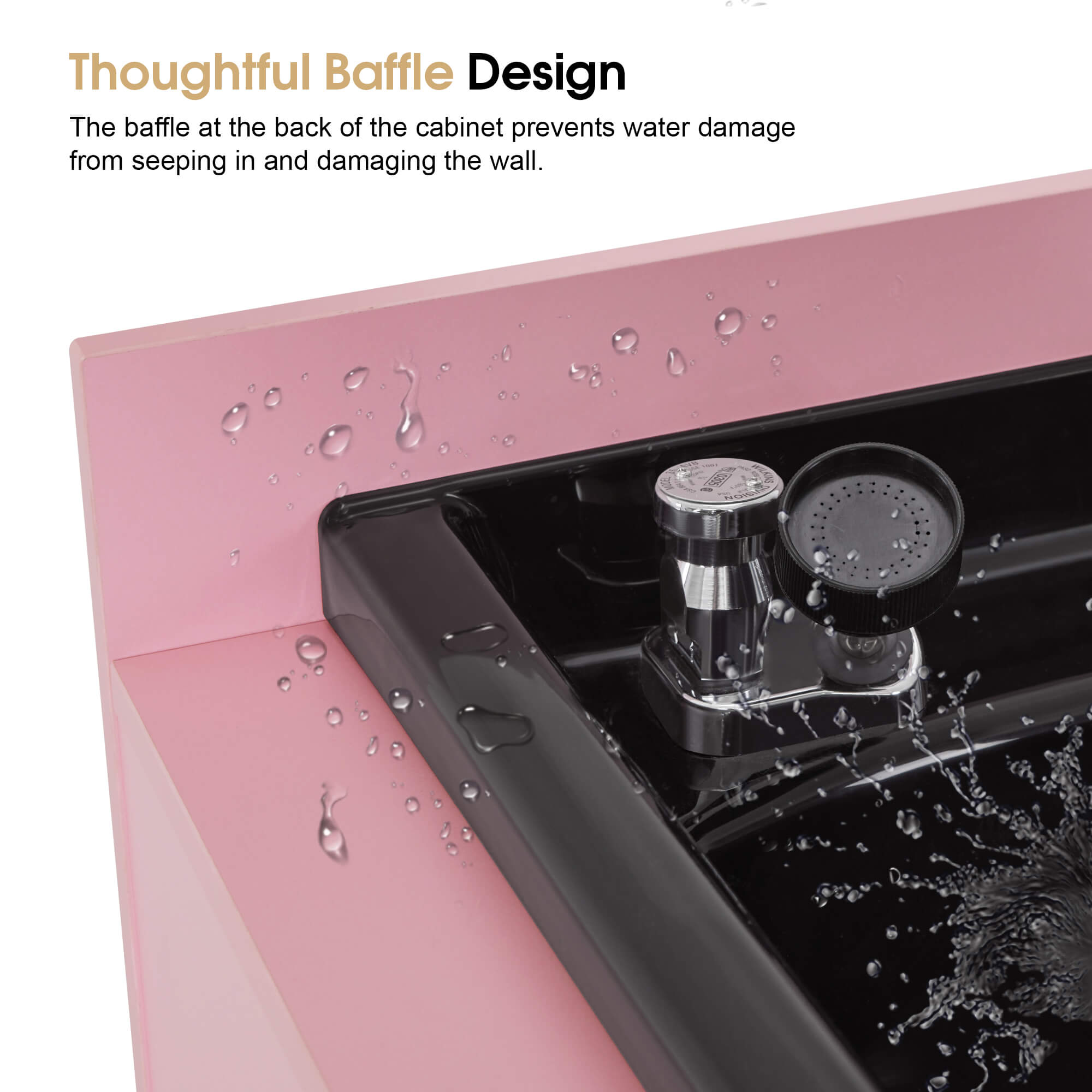 Barber Textured Embossed Storage Shampoo Station, Hair Salon Shampoo Backwash Equipment 7131